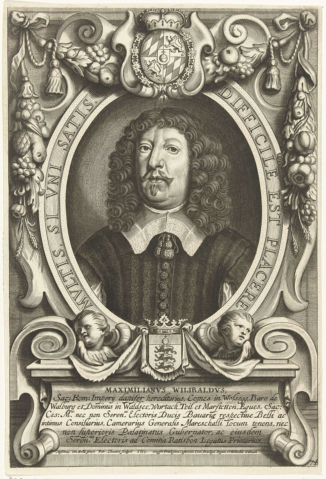 Portret van Maximilian Willibald by Petrus Clouwet