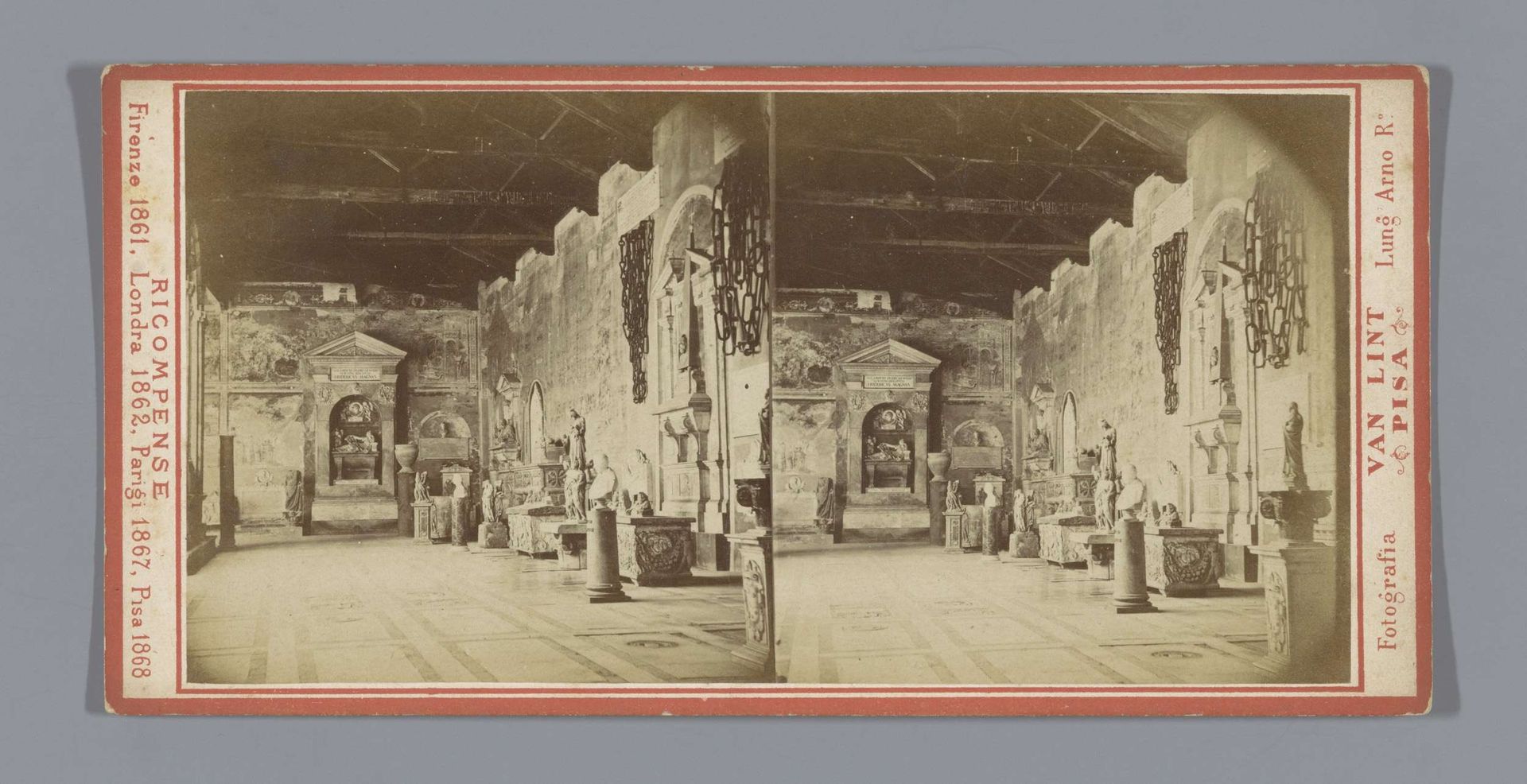 Interieur van het Camposanto te Pisa by Enrico van Lint