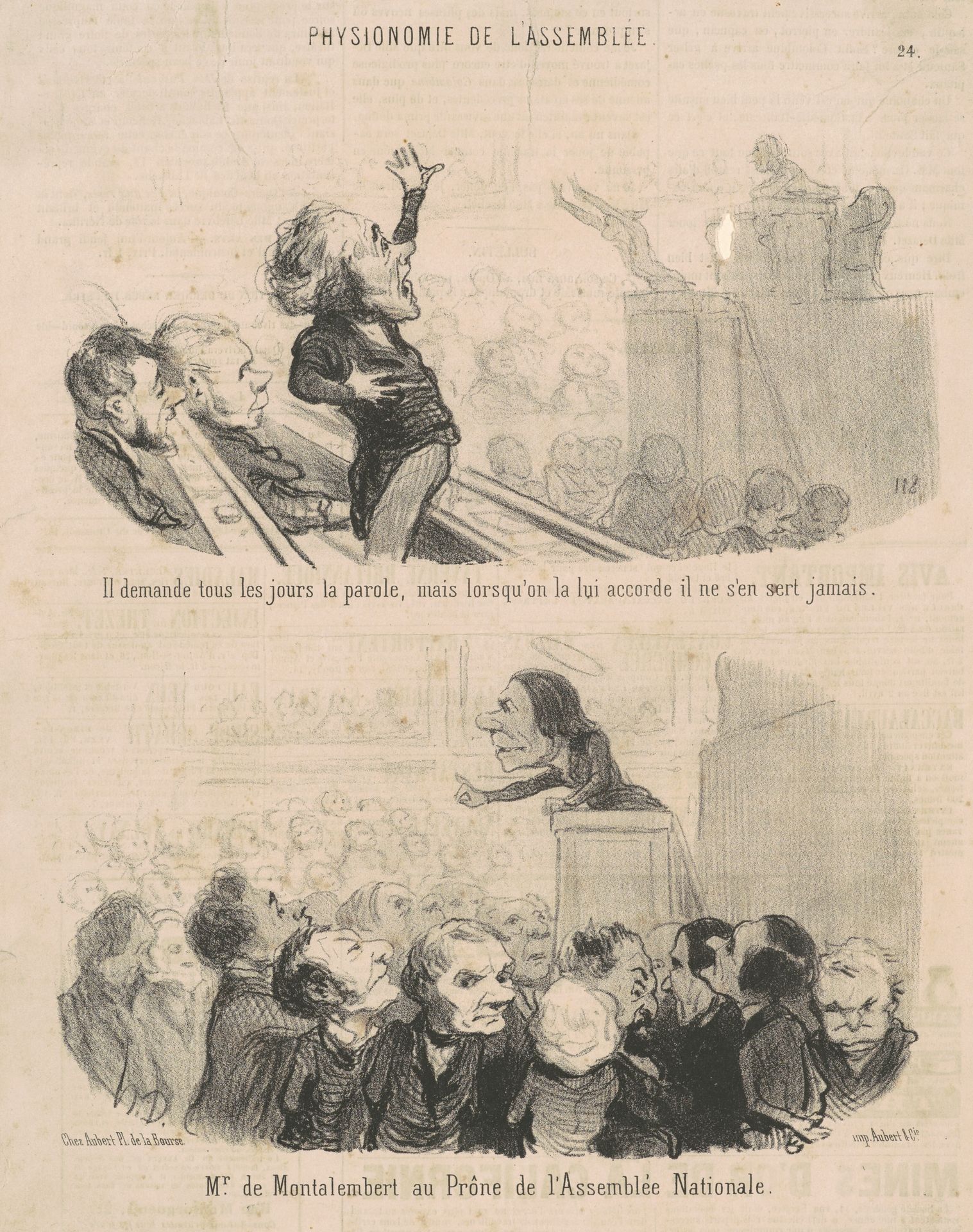 Il demande tous les jours la parole ... by Honoré Daumier