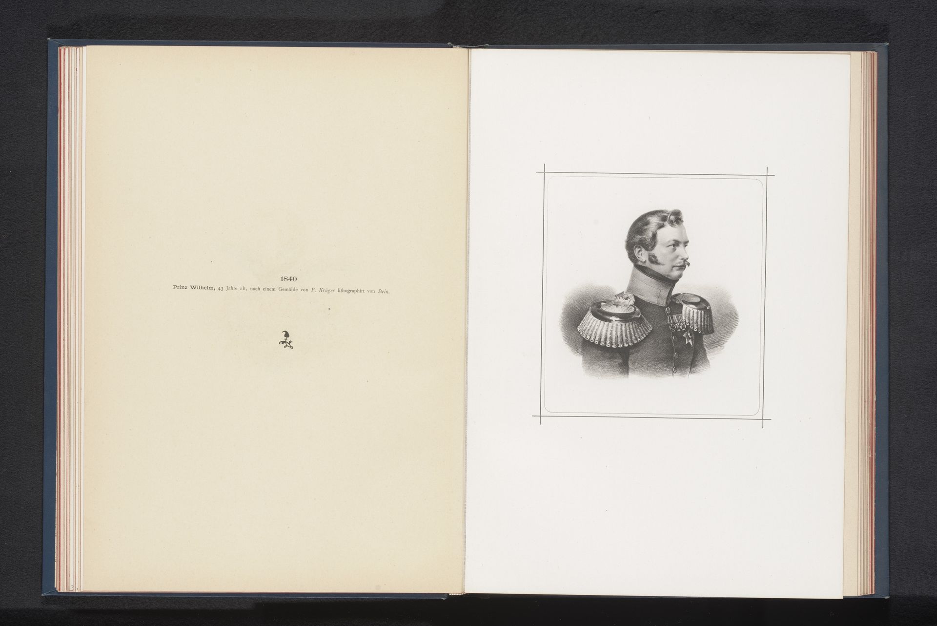 Fotoreproductie van een portret van Wilhelm I op een leeftijd van 43 jaar by Anonymous