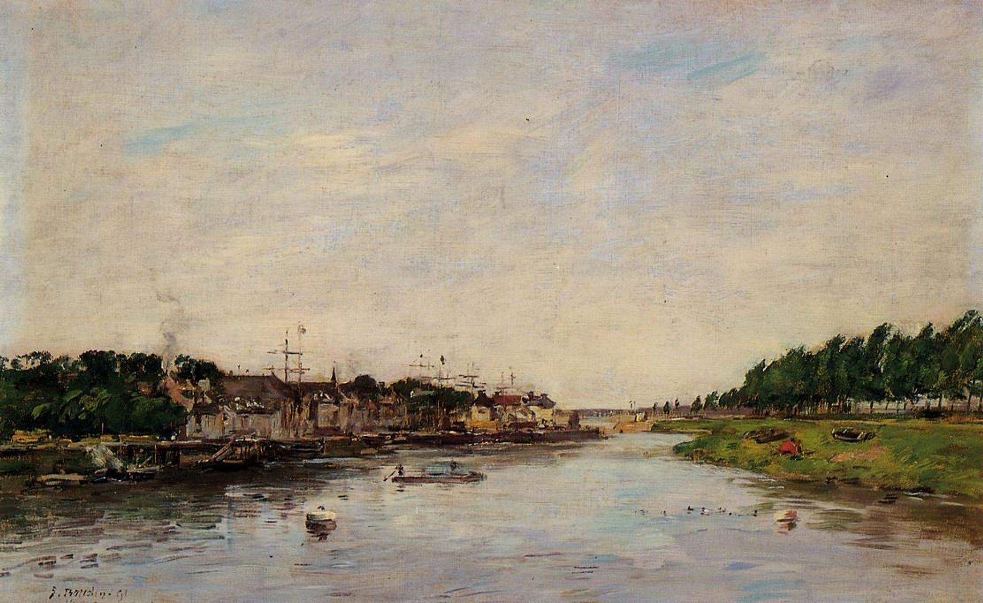 Entrance to the Port of Saint-Valery-sur-Somme by Eugène Boudin