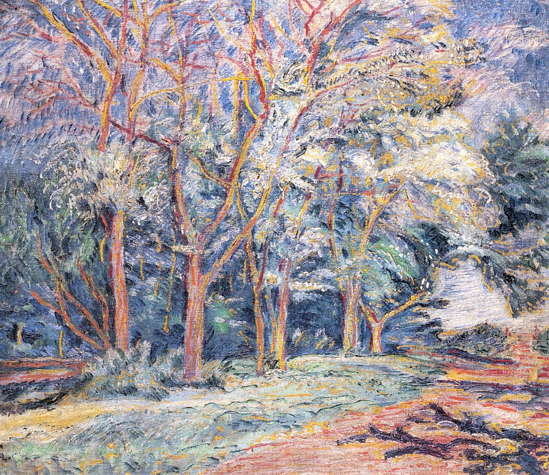 Landscape with trees by David Burliuk