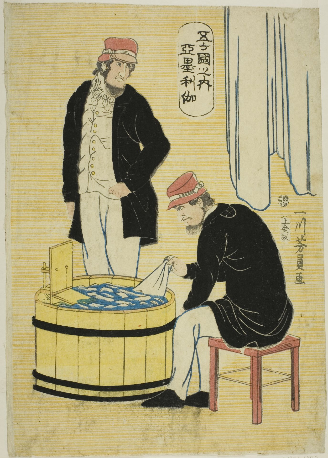 Among the Five Nations: Americans (Gokakoku no uchi, Amerikajin) by Utagawa Yoshikazu