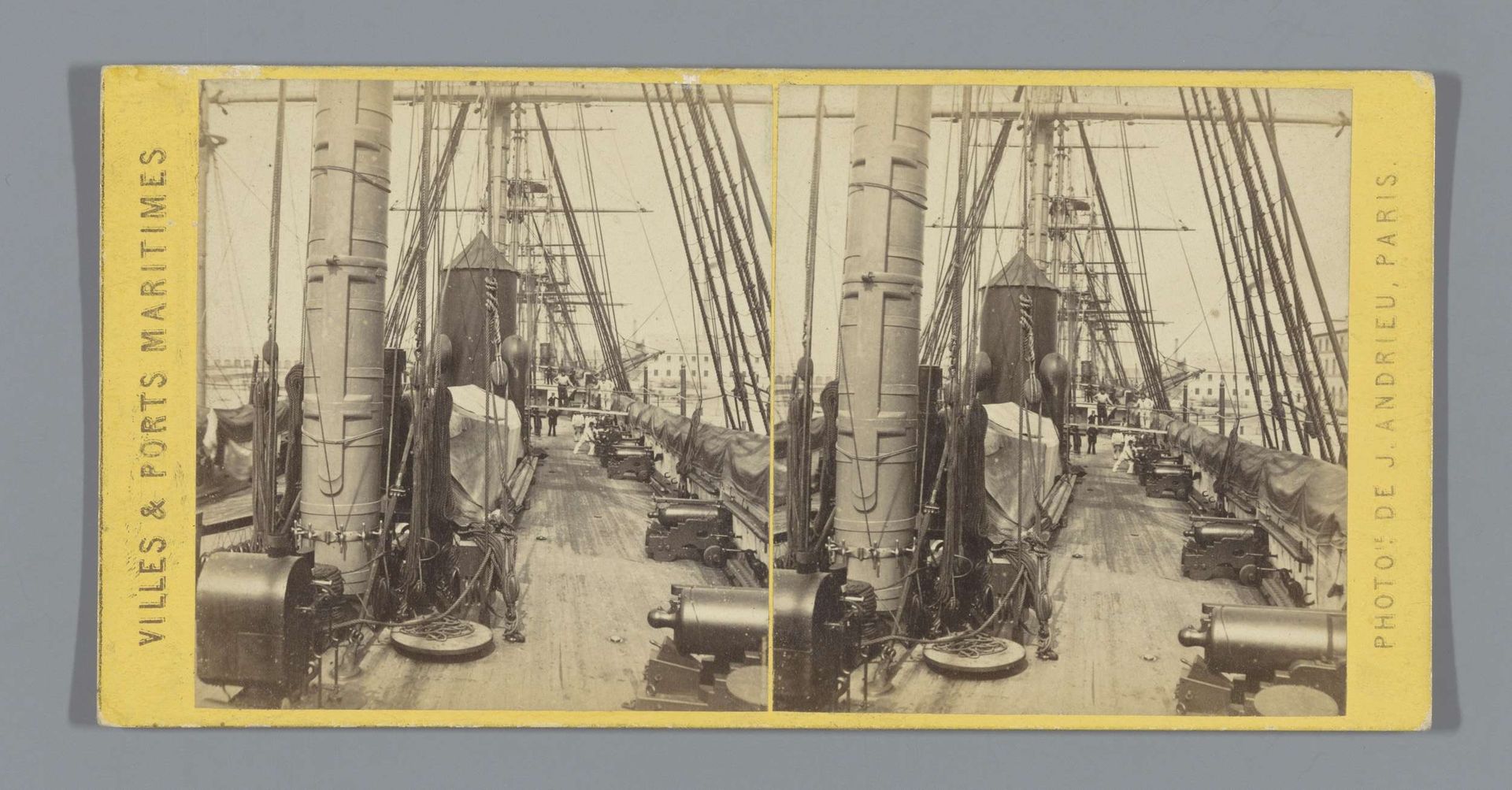Brug op een schip te Cherbourg by Jean Andrieu