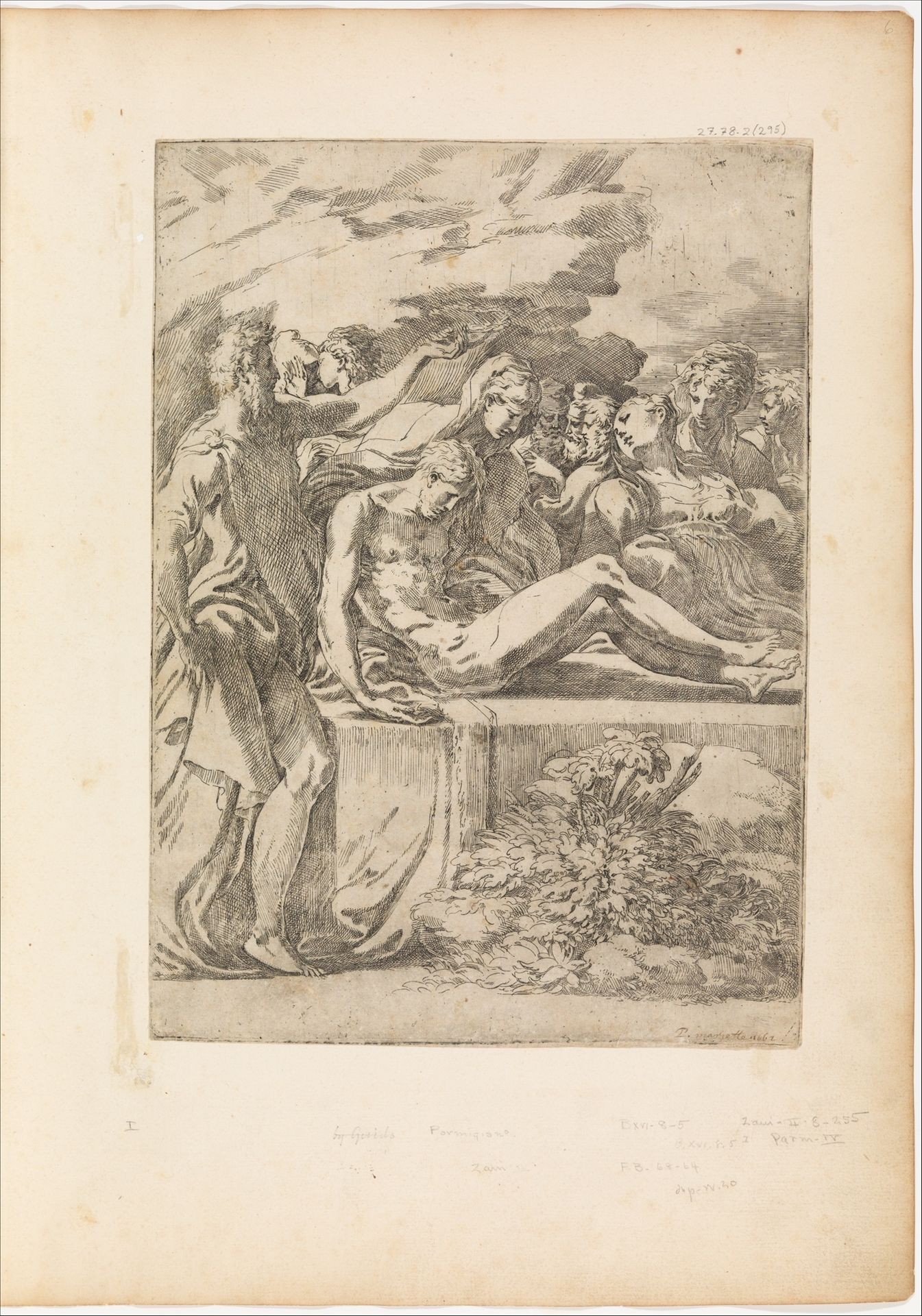 Entombment Facing Right by Parmigianino