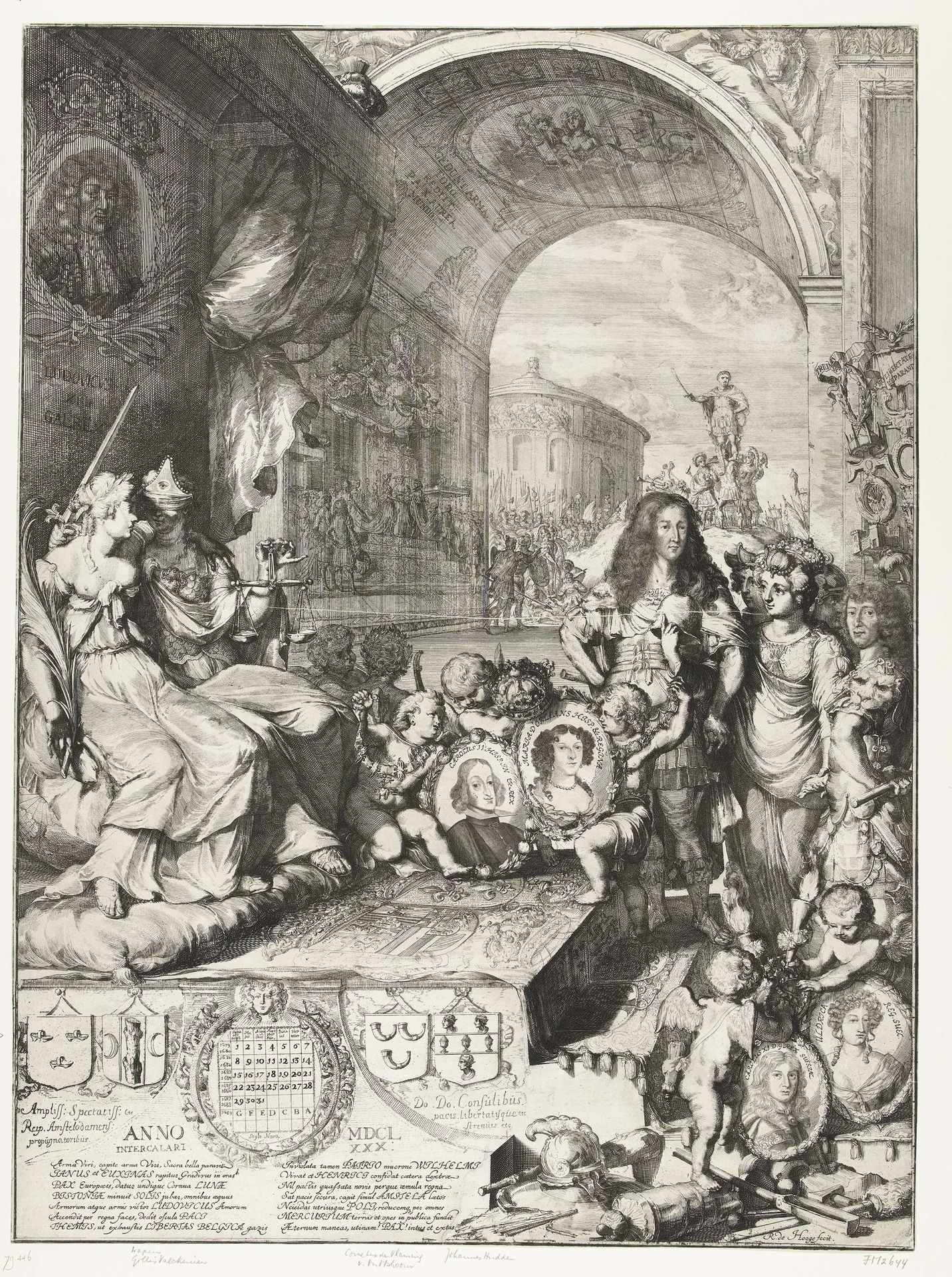 Allegorie op de gebeurtenissen in het jaar 1680 by Romeyn de Hooghe