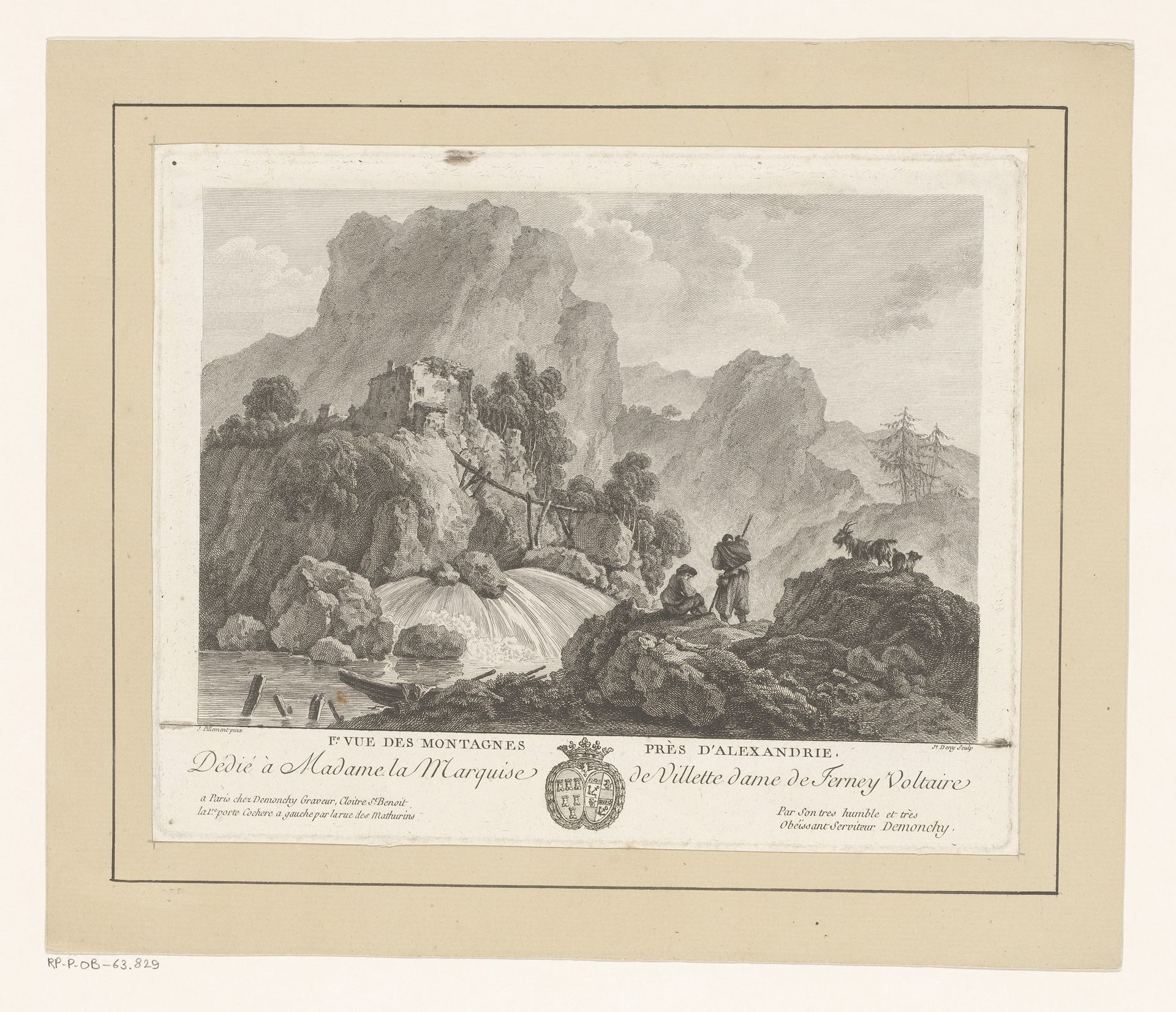 Gezicht op de bergen bij Alexandrië by Jeanne Deny