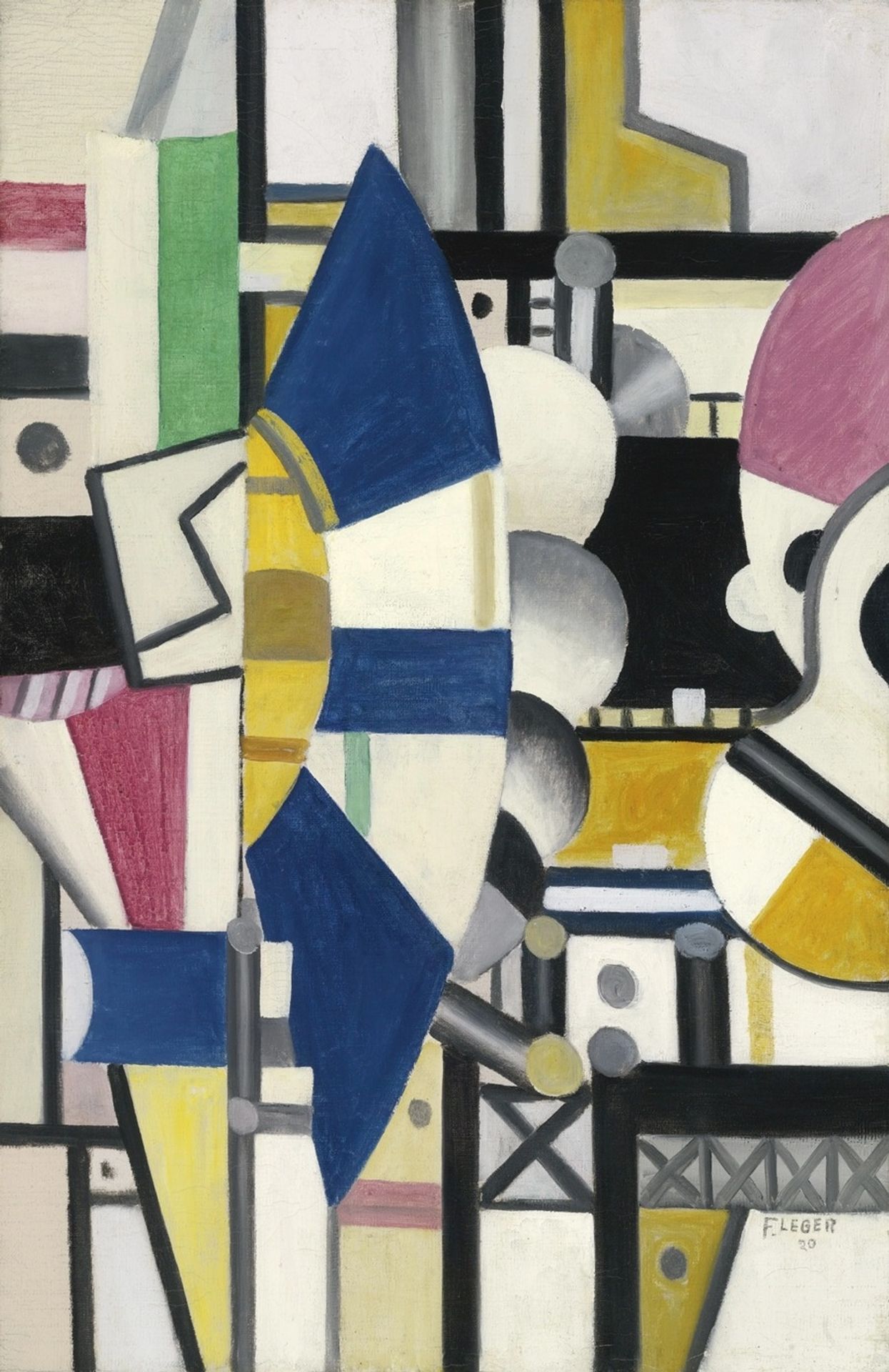 La Roue bleue, état définitif by Fernand Léger