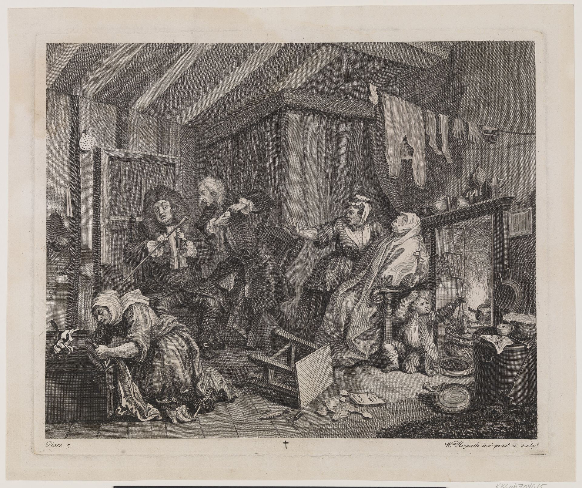 A Harlot's Progress, plate 5 by William Hogarth