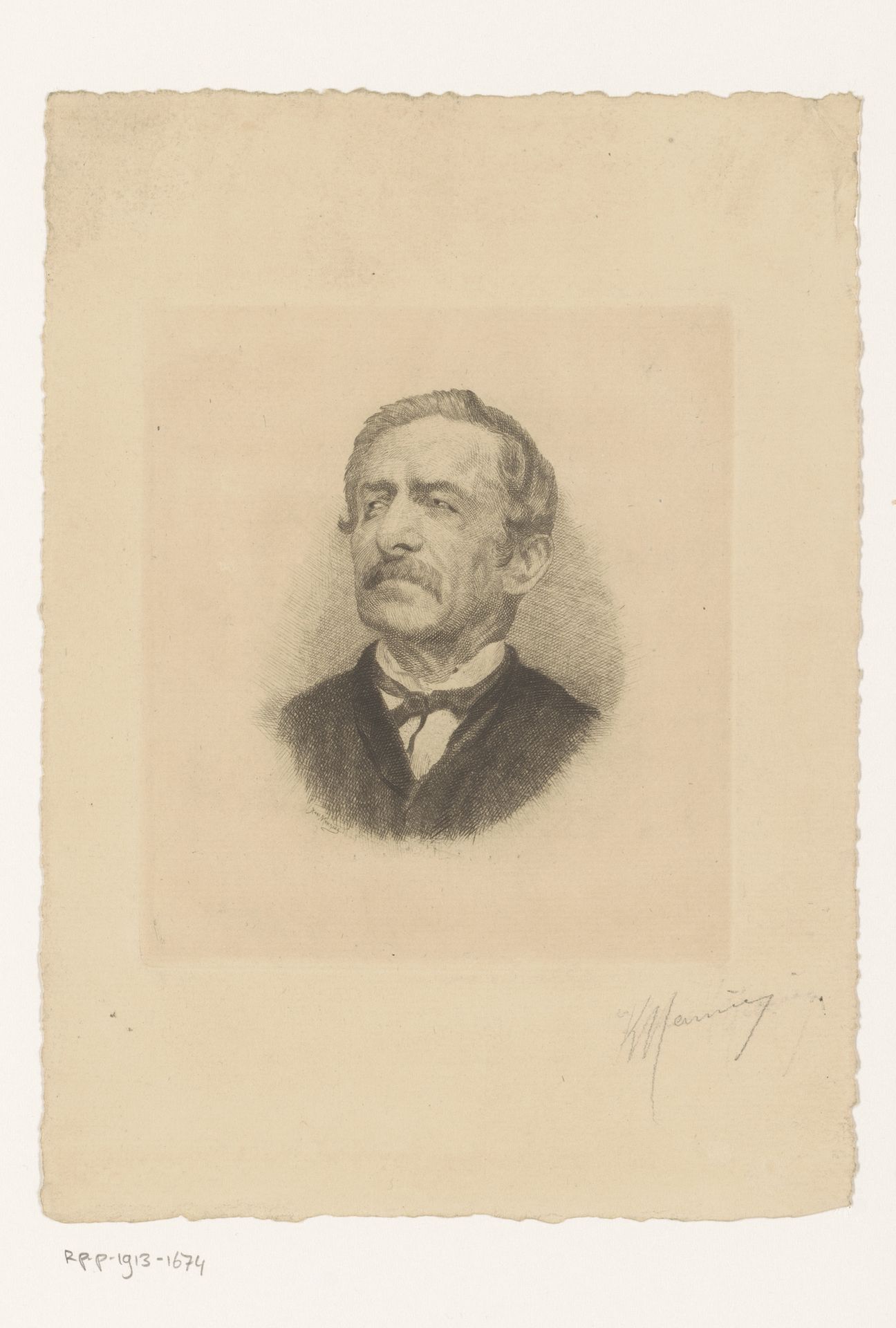 Portret van een onbekende man by Karl Meunier