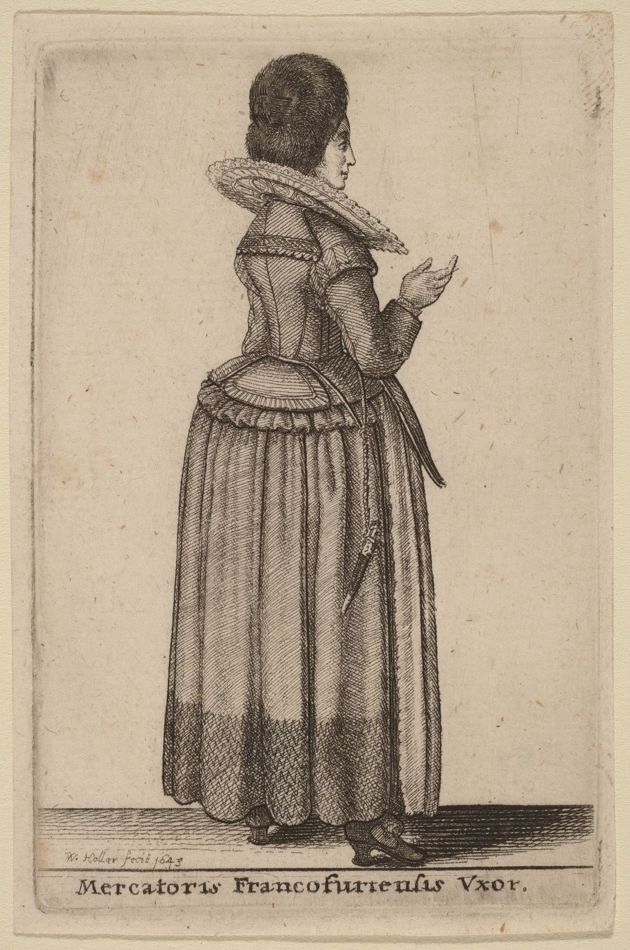 Mercatoris Francofurtensis Vxor by Wenceslaus Hollar