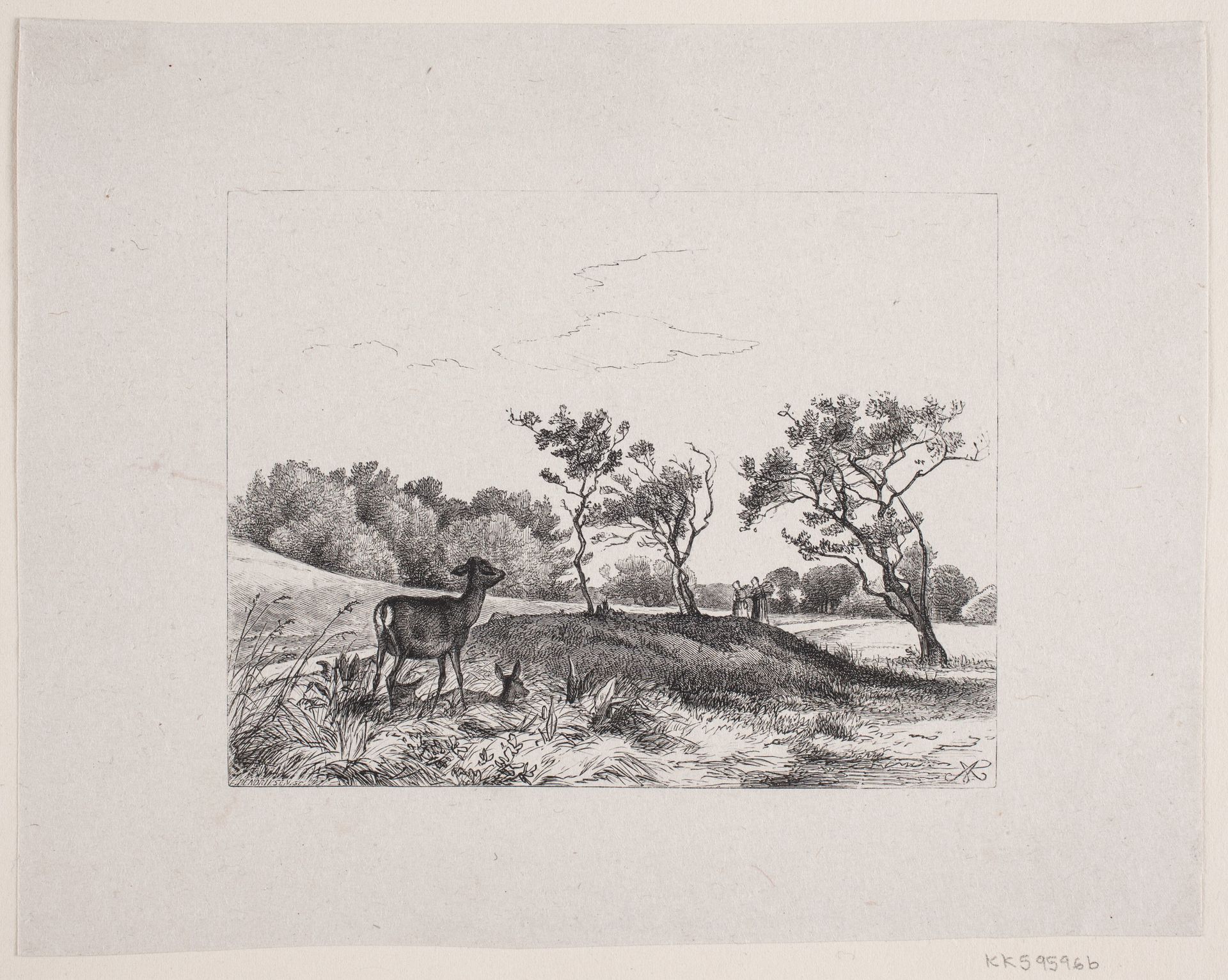 Illustration til digt af H. V. Kaalund by F. Hendriksen