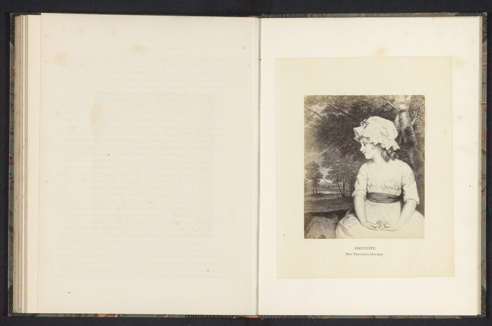 Fotoreproductie van een portret van Miss Theophila Gwatkin als kind door Joshua Reynolds by A & E. Seeley