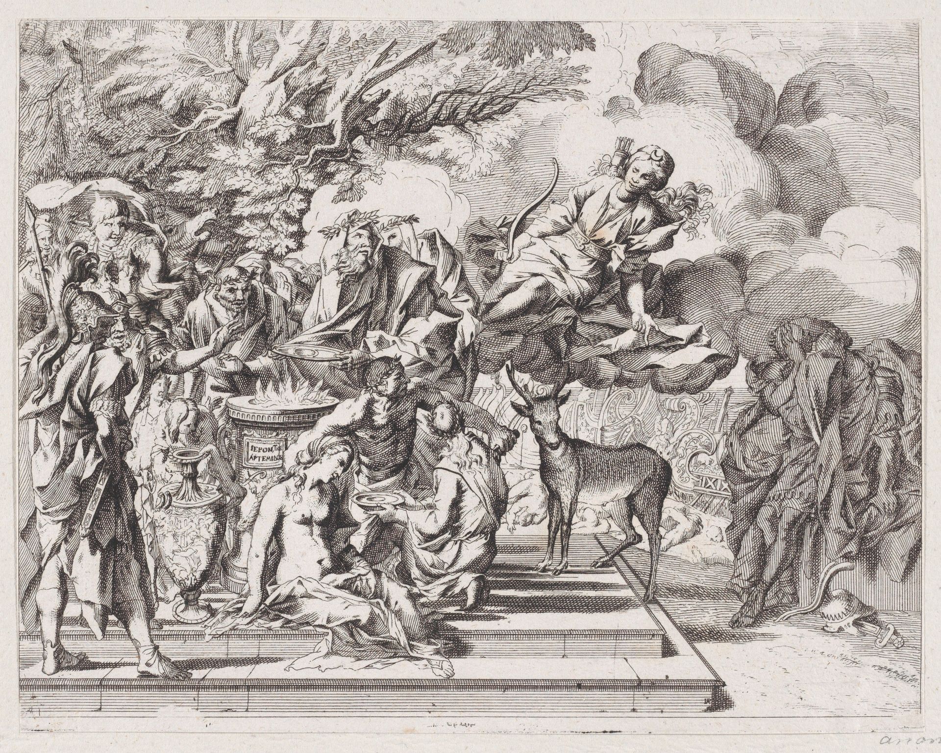 The sacrifice of Iphigenia by Arnold van Westerhout
