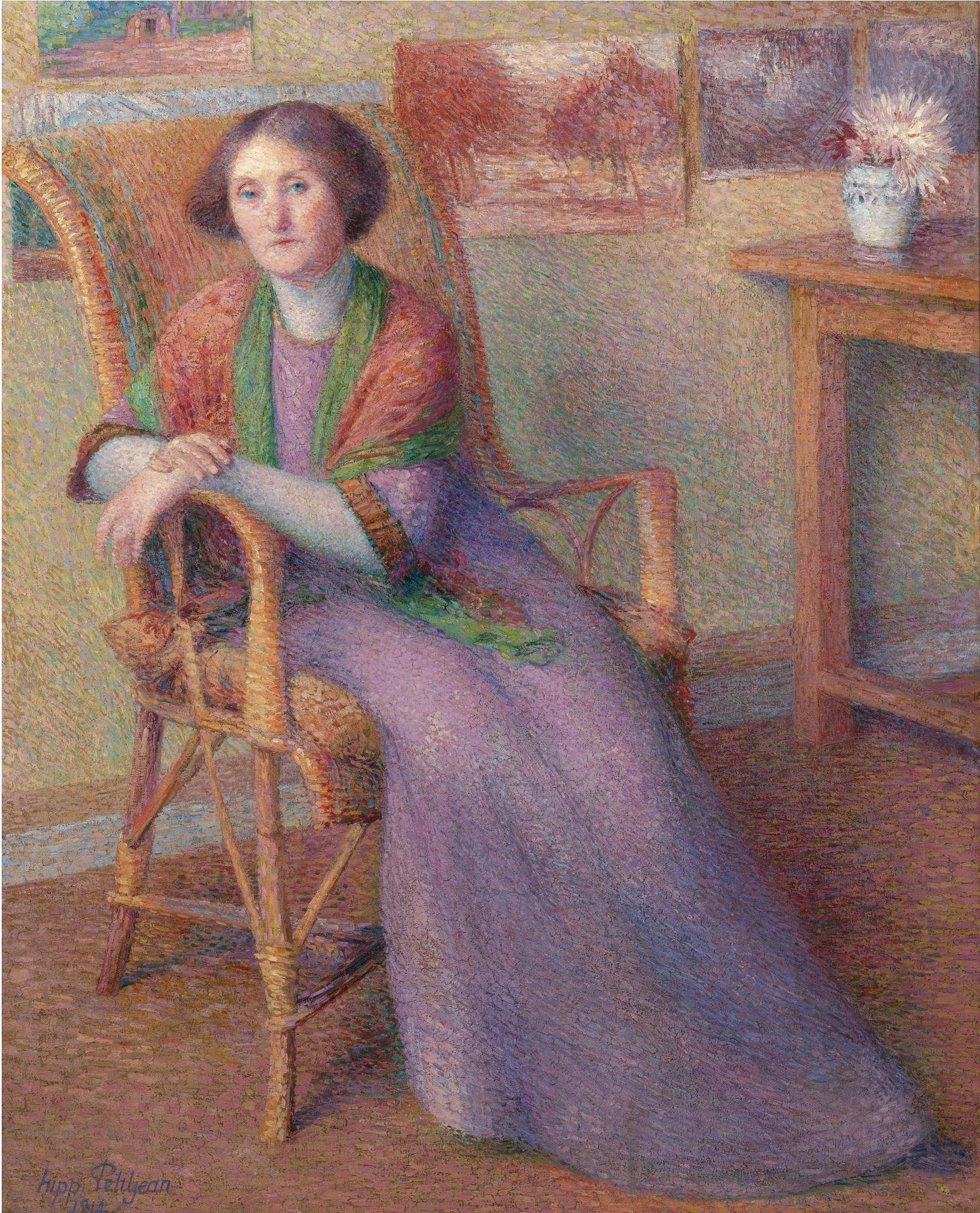 Portrait of Artist's Wife by Hippolyte Petitjean