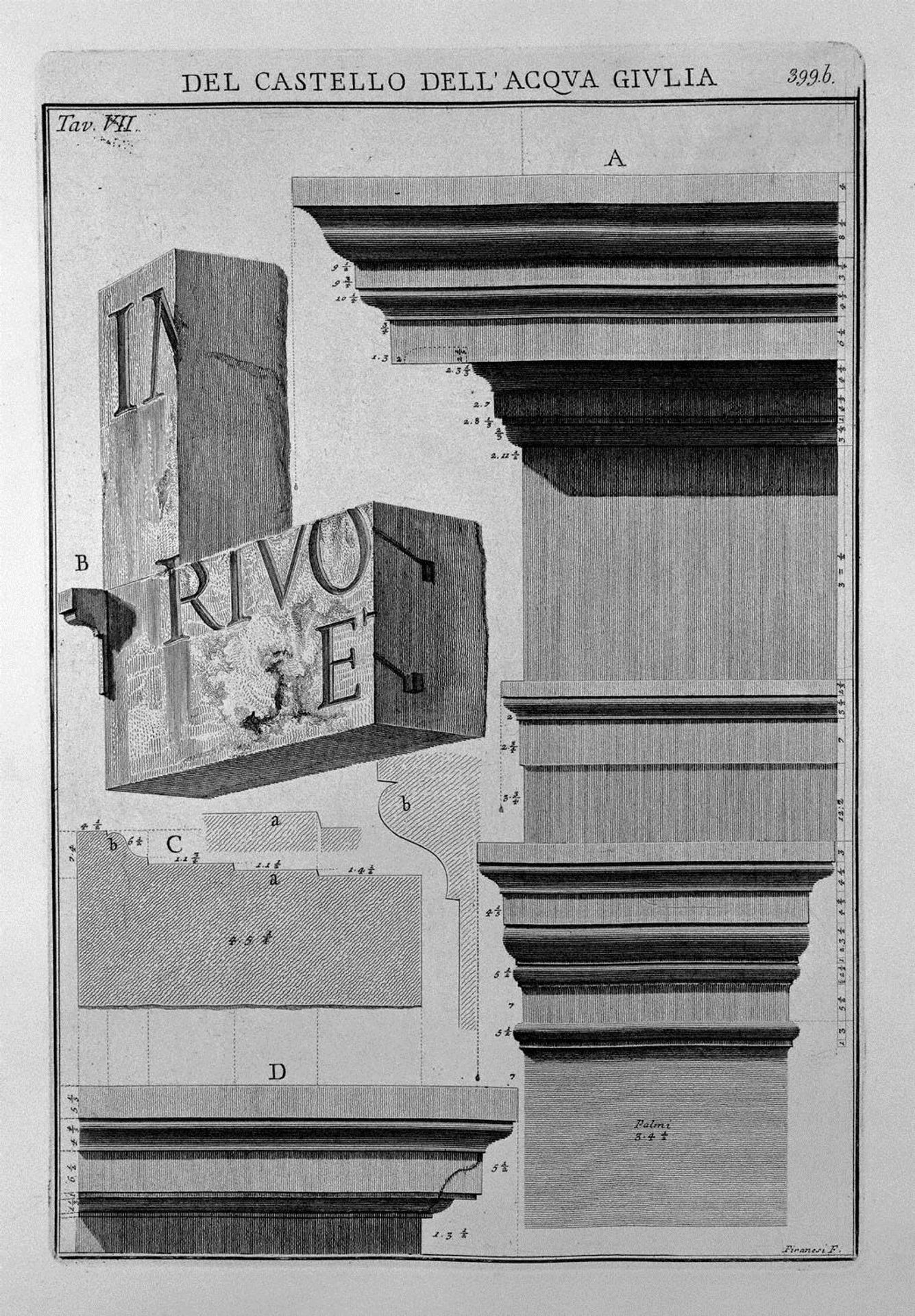 Moldings of the same monument by Giovanni Battista Piranesi