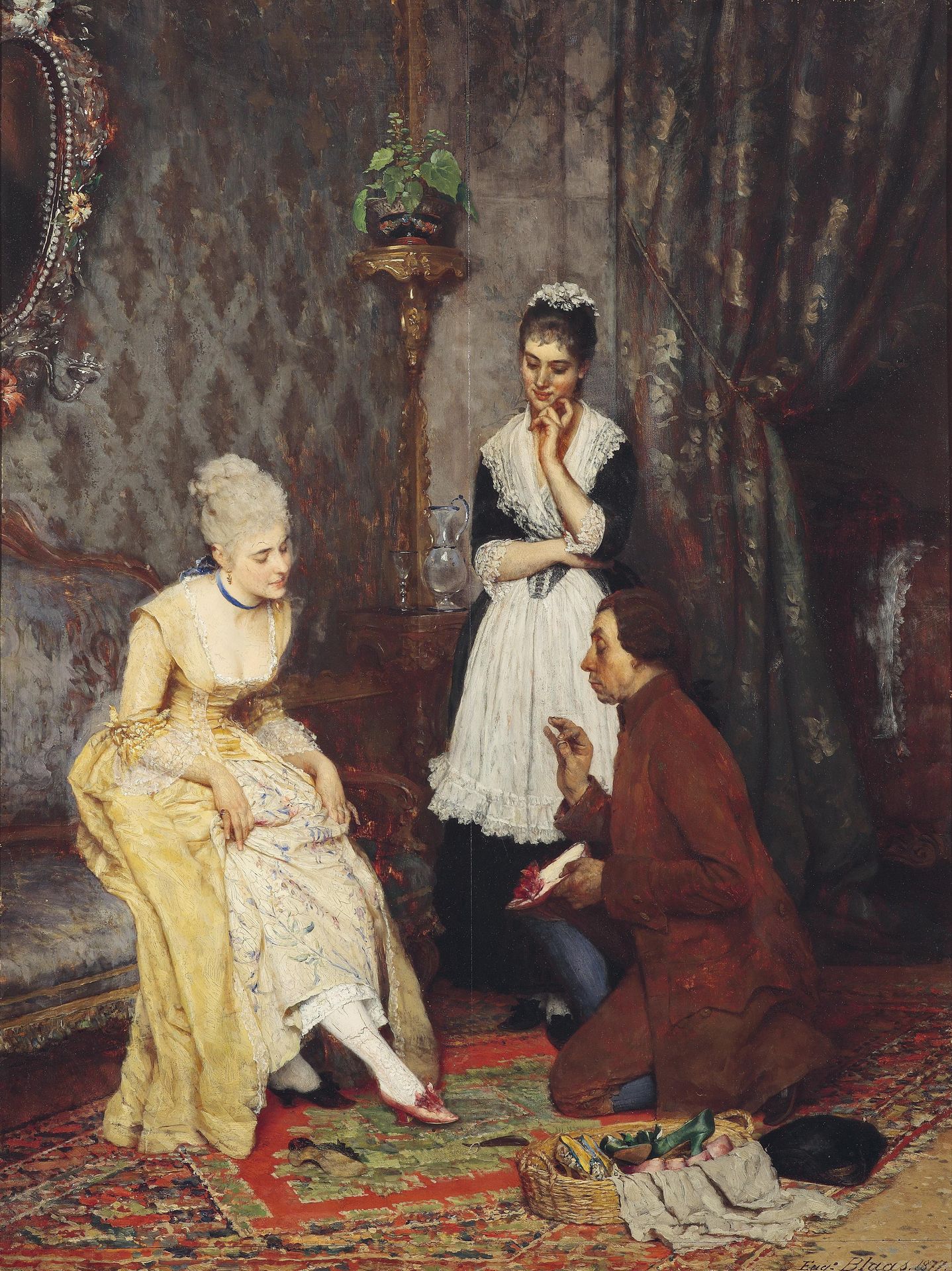 The perfect shoe! by Eugene de Blaas