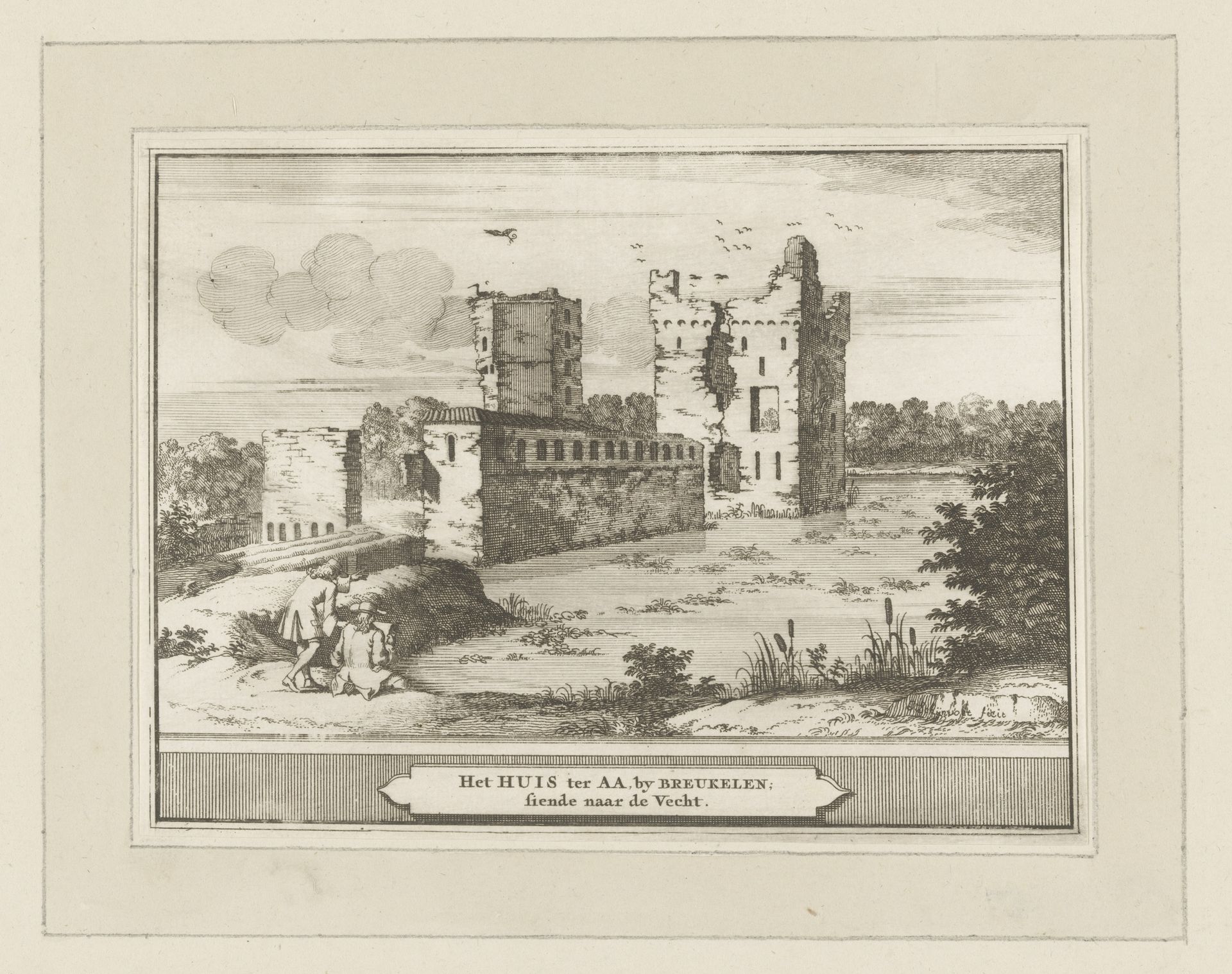 Gezicht op kasteel Ter Aa bij Breukelen by Jacobus Schijnvoet