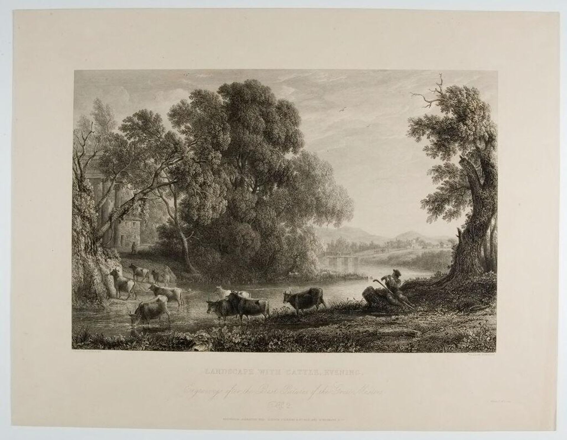 Landscape with Cattle, Evening by William Forrest