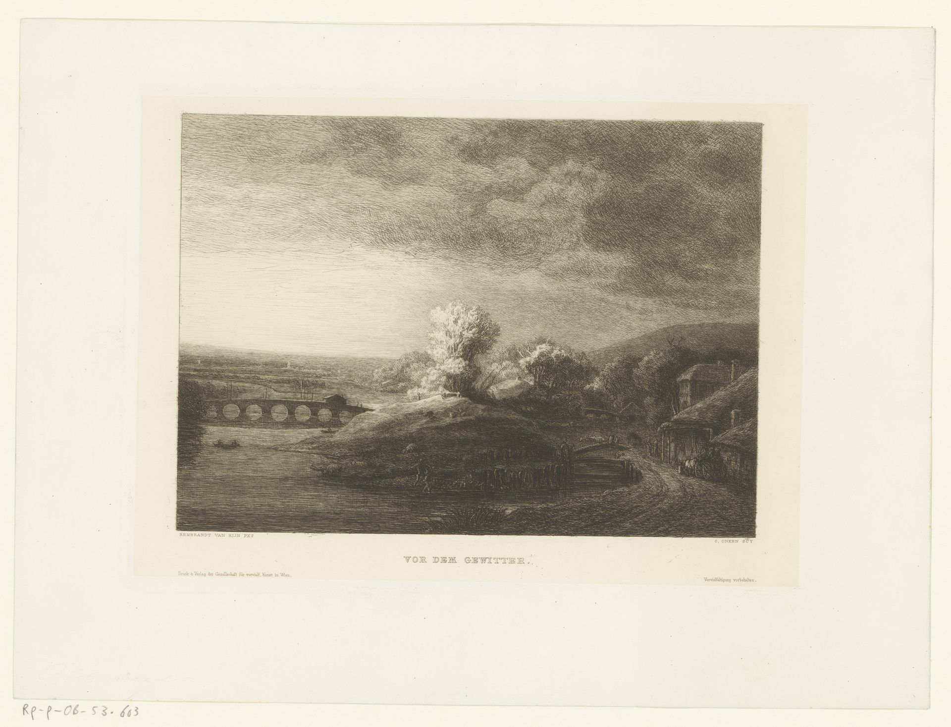 Voor het onweer by Carl Eduard Onken