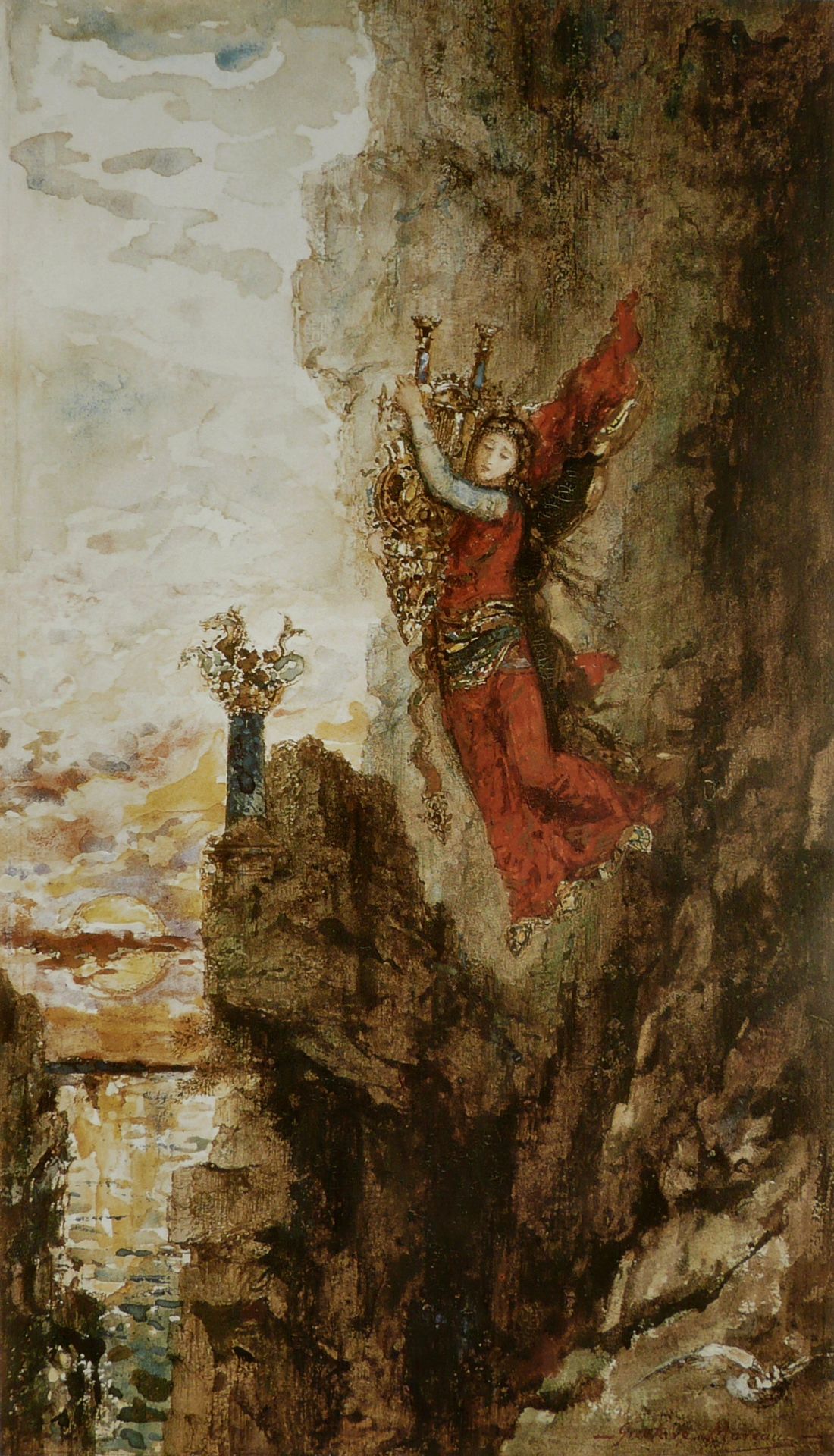 Sappho in Leucadia by Gustave Moreau