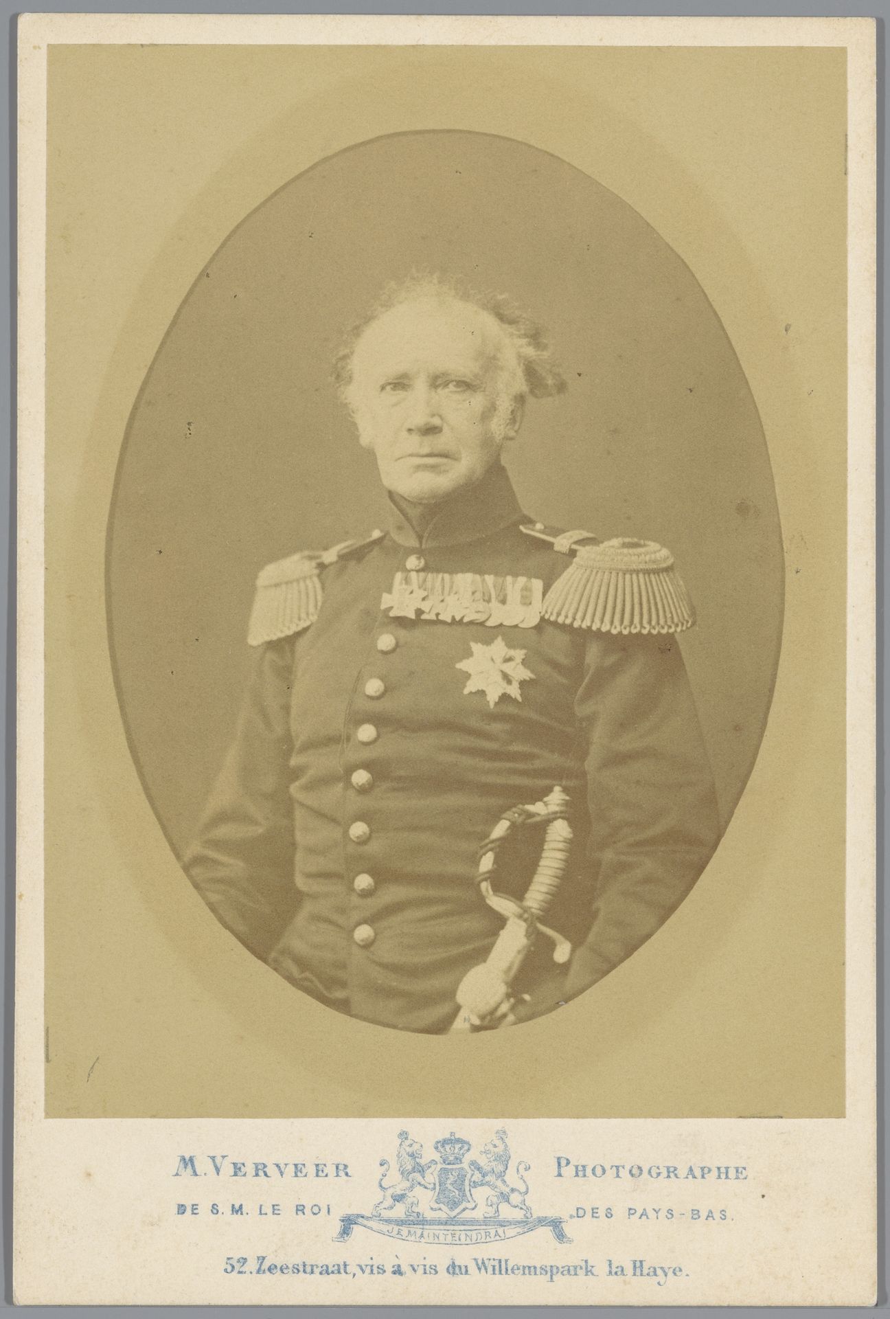 Portret van prins Frederik in uniform by Maurits Verveer