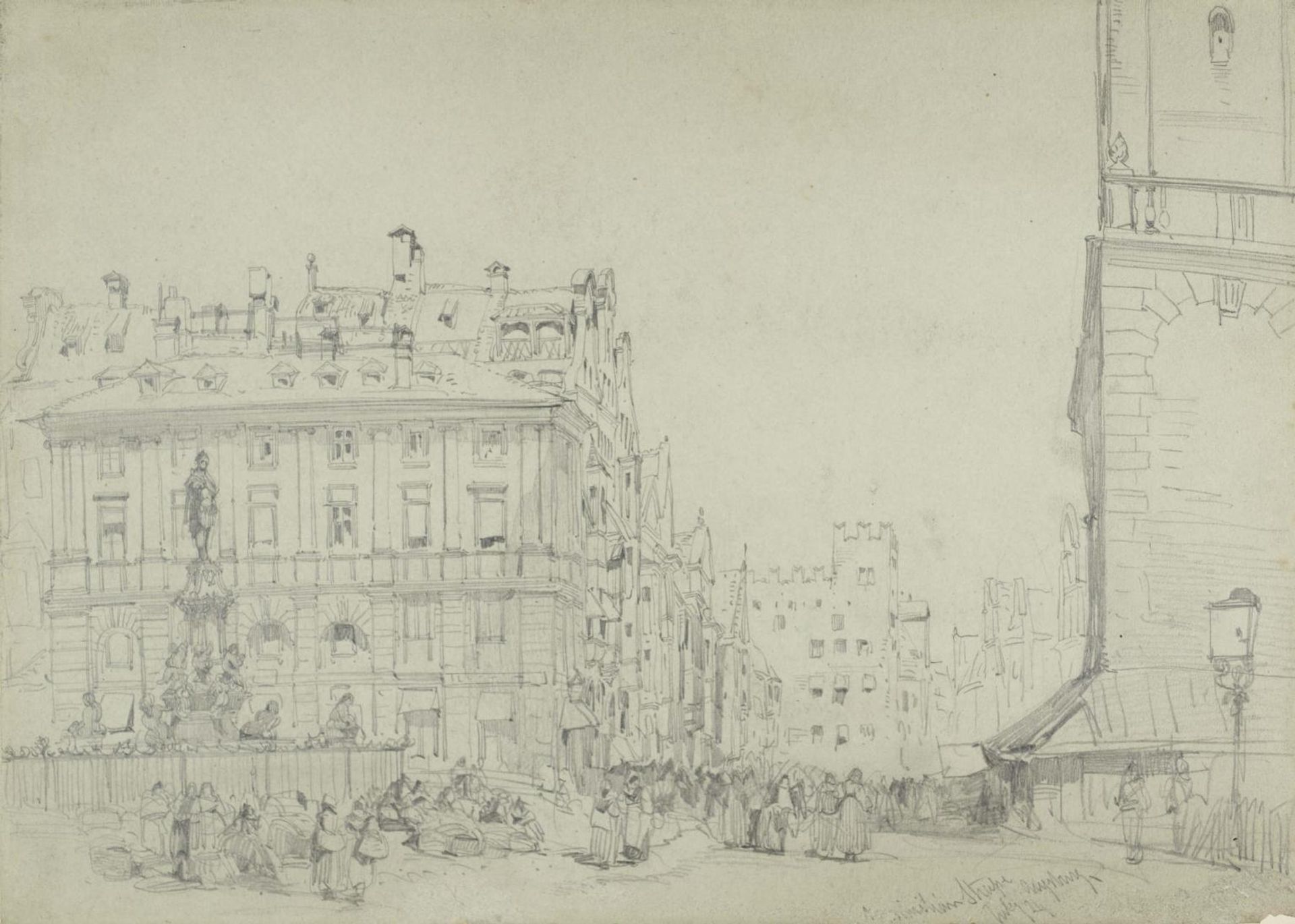 Maximilianstrasse, Augsburg by William Callow