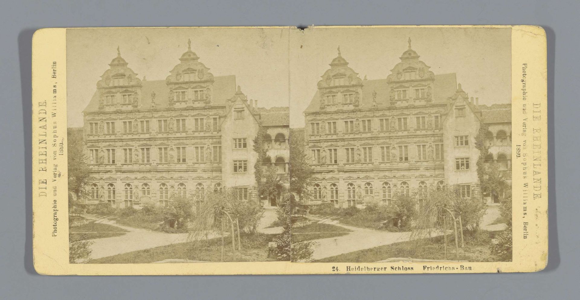 Deel van de gevel van Schloss Heidelberg by Sophus Williams