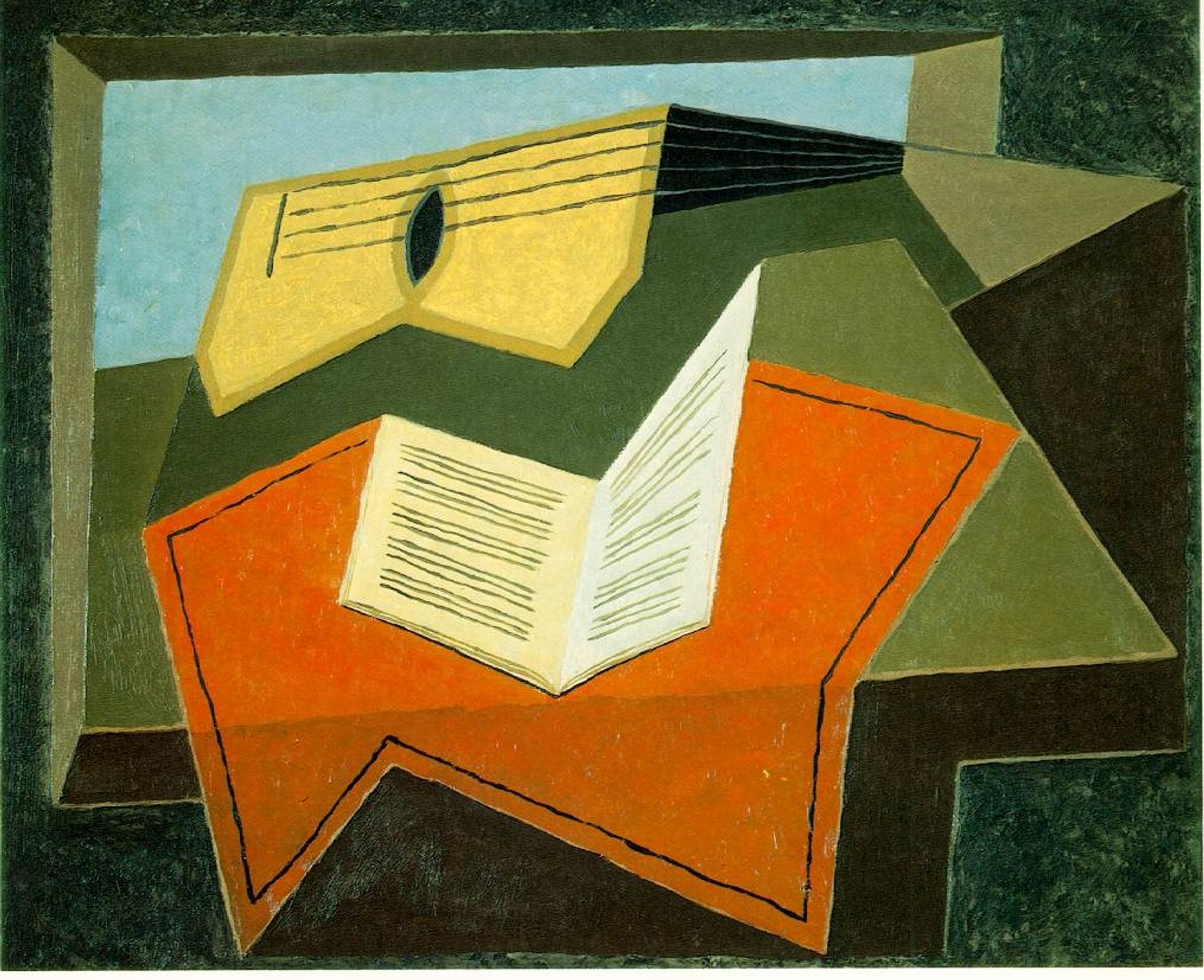 Guitar and Music Paper by Juan Gris