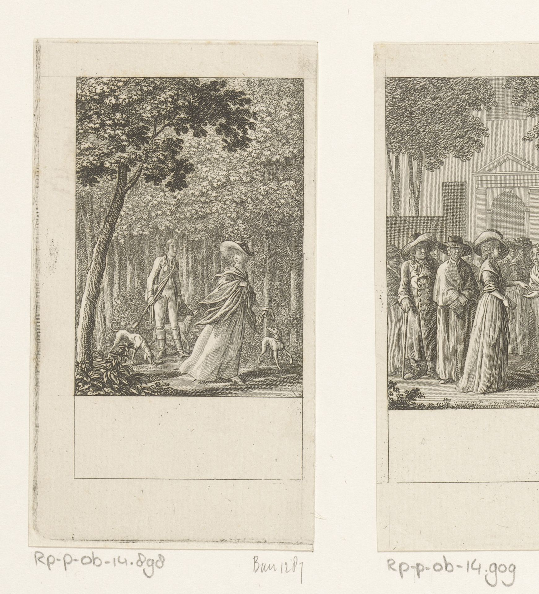 Eerste ontmoeting tussen Sir Robert en Camille by Daniel Nikolaus Chodowiecki