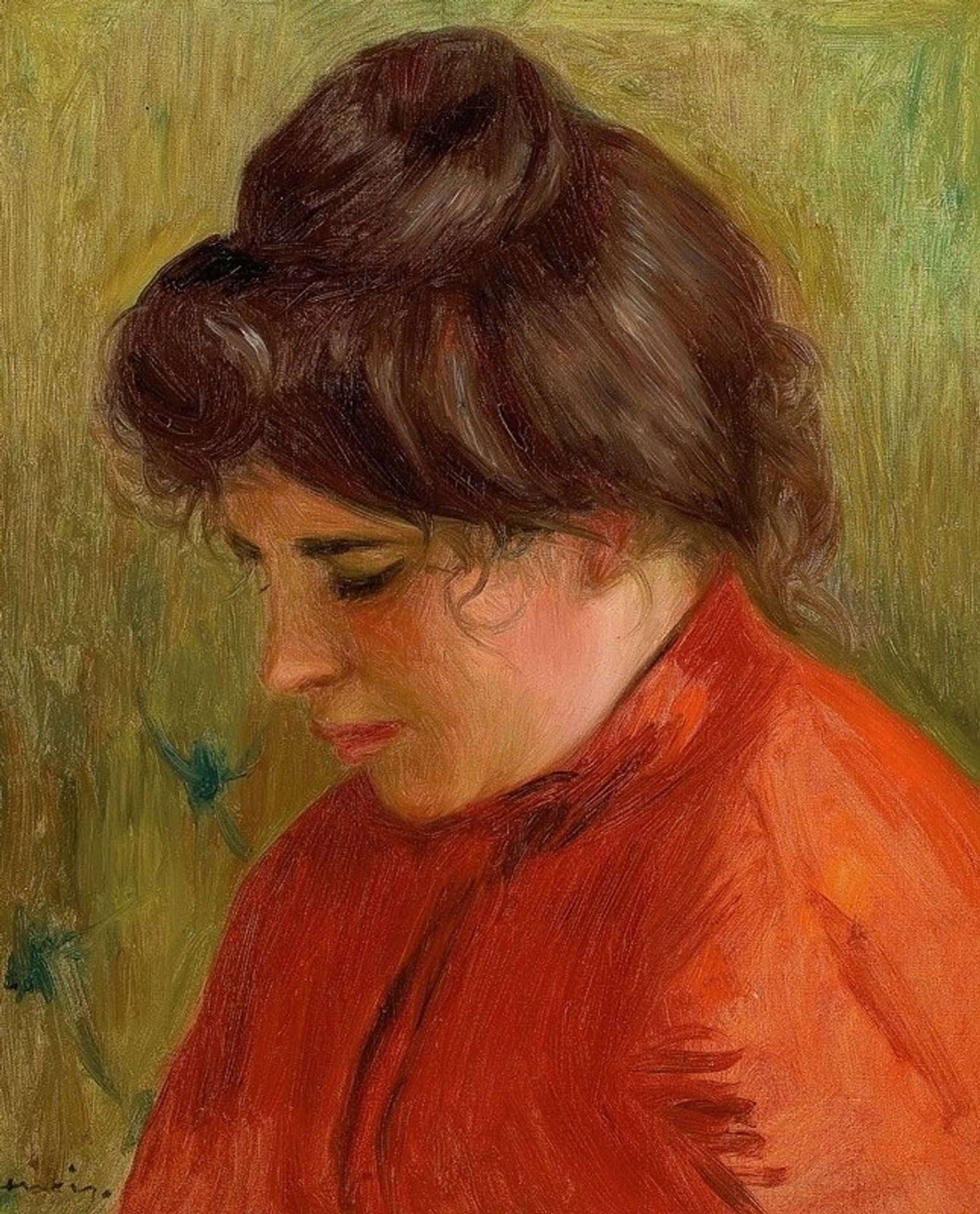 Gabrielle en Rouge by Pierre-Auguste Renoir
