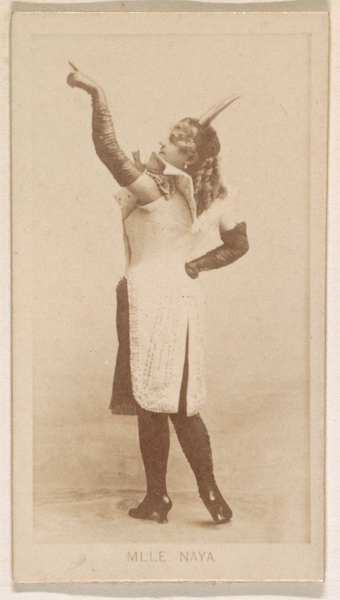 Mlle Naya, from the Actresses series (N245) issued by Kinney Brothers to promote Sweet Caporal Cigarettes by Kinney Brothers Tobacco Company