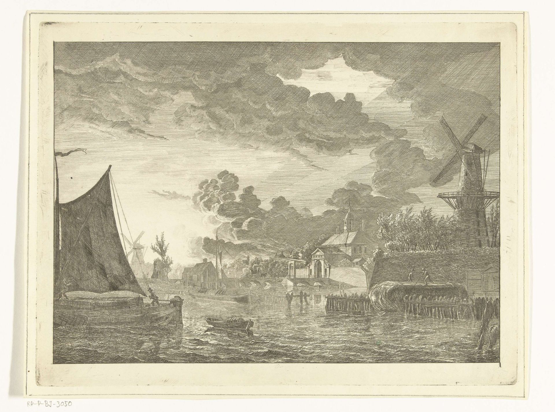 Gezicht buiten de Utrechtse Poort by Johannes Ludovicus van den Bos