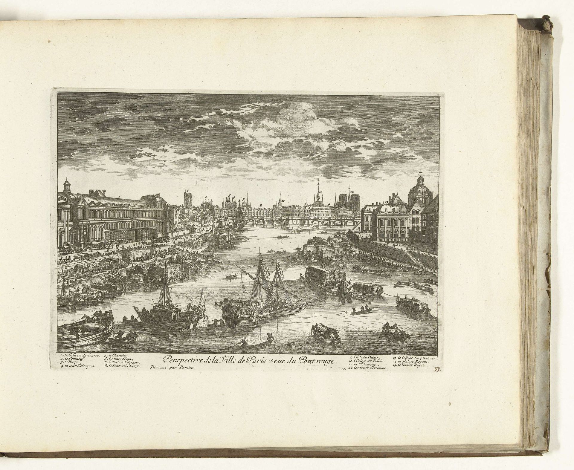 Gezicht te Parijs vanaf de Pont Rouge, 1726 by Anonymous
