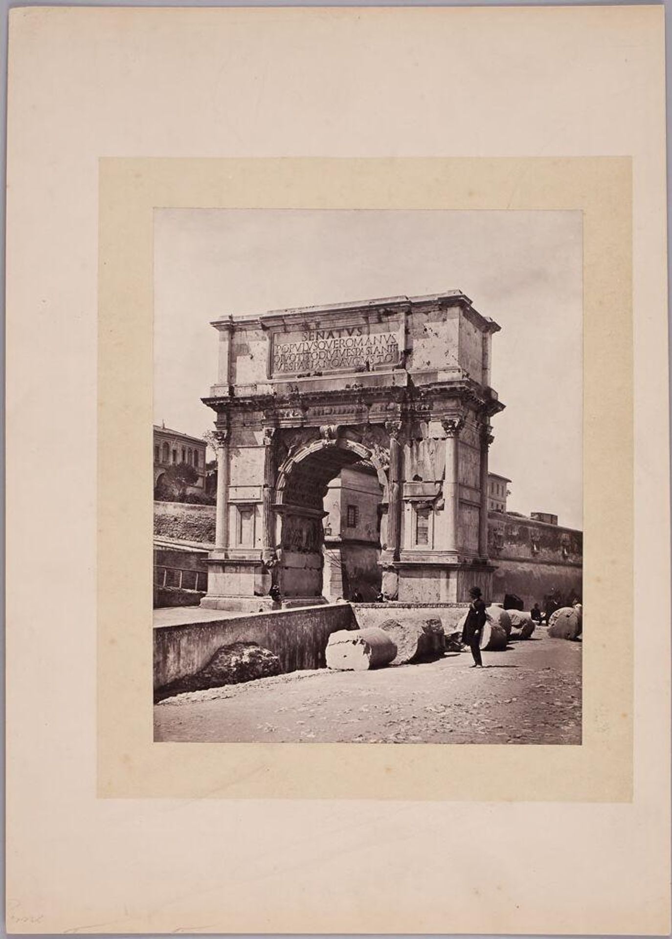 Rome, The Arch of Senatus by Francis Frith