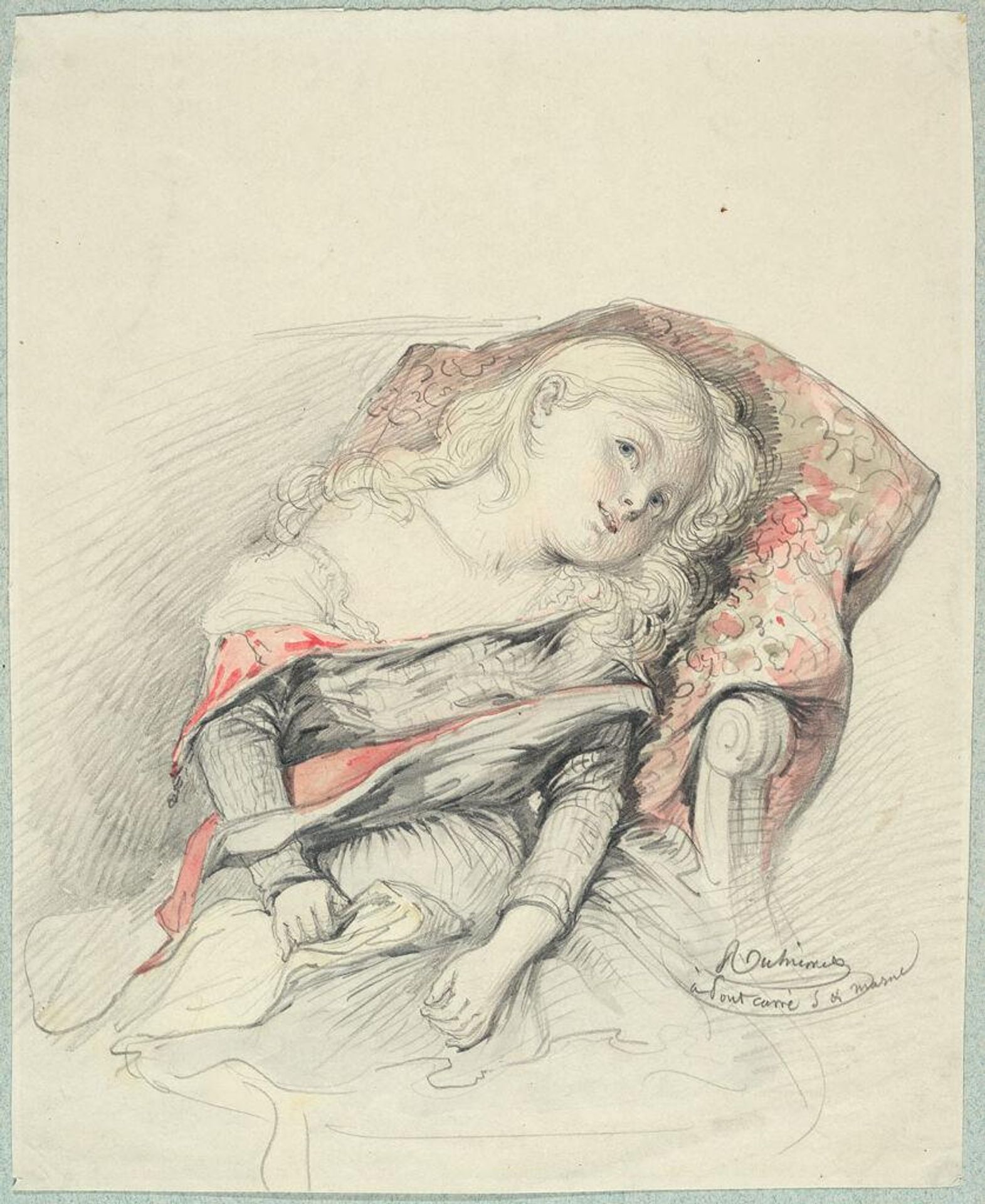Child Sitting in a Chair by Edme Jean Ruhierre