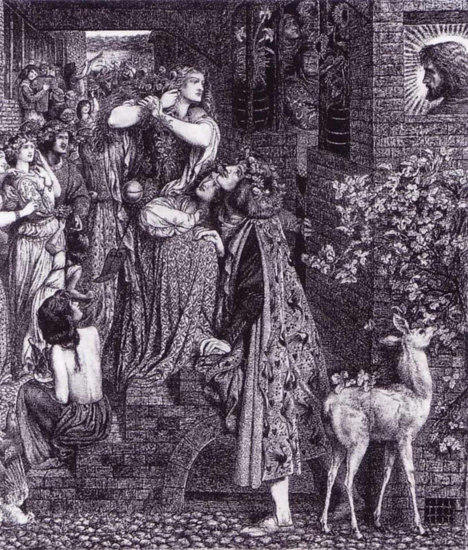 Mary Magdalene at the door of Simon the Pharisee by Dante Gabriel Rossetti