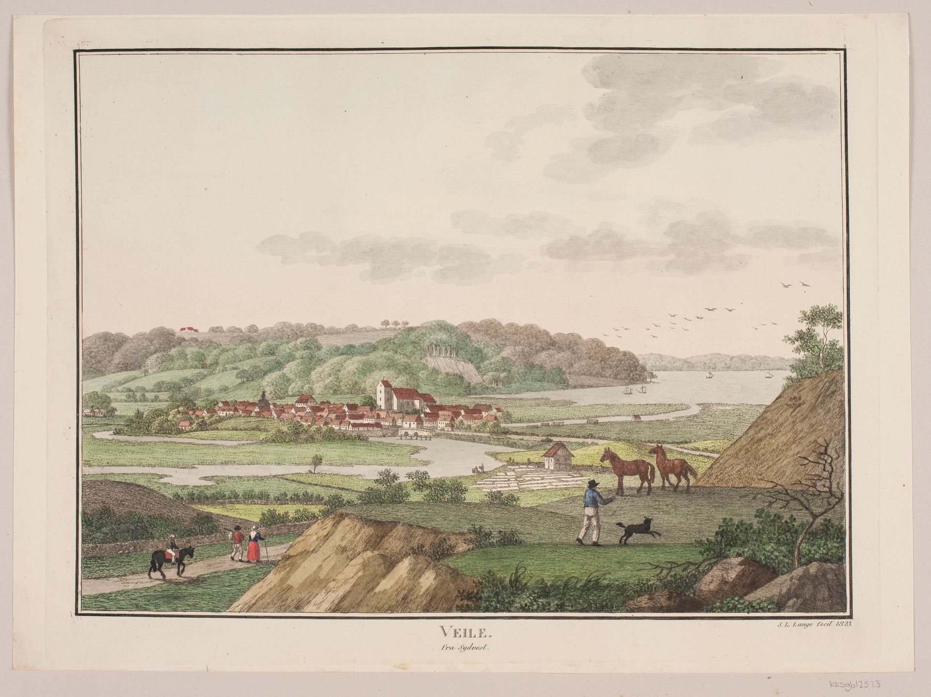 Vejle fra sydvest by Søren L. Lange