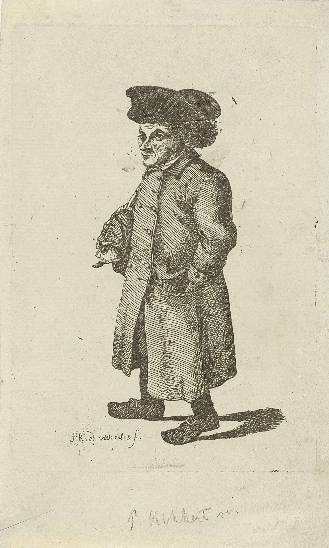 Man in lange jas by Pieter Kikkert