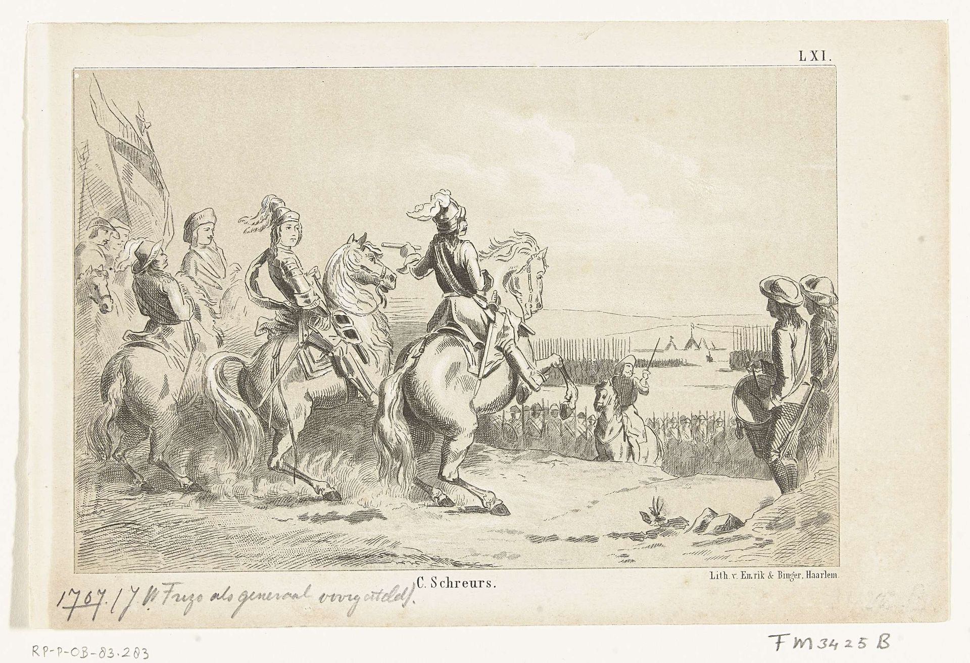 Johan Willem Friso als generaal voorgesteld, 1707 by Anonymous