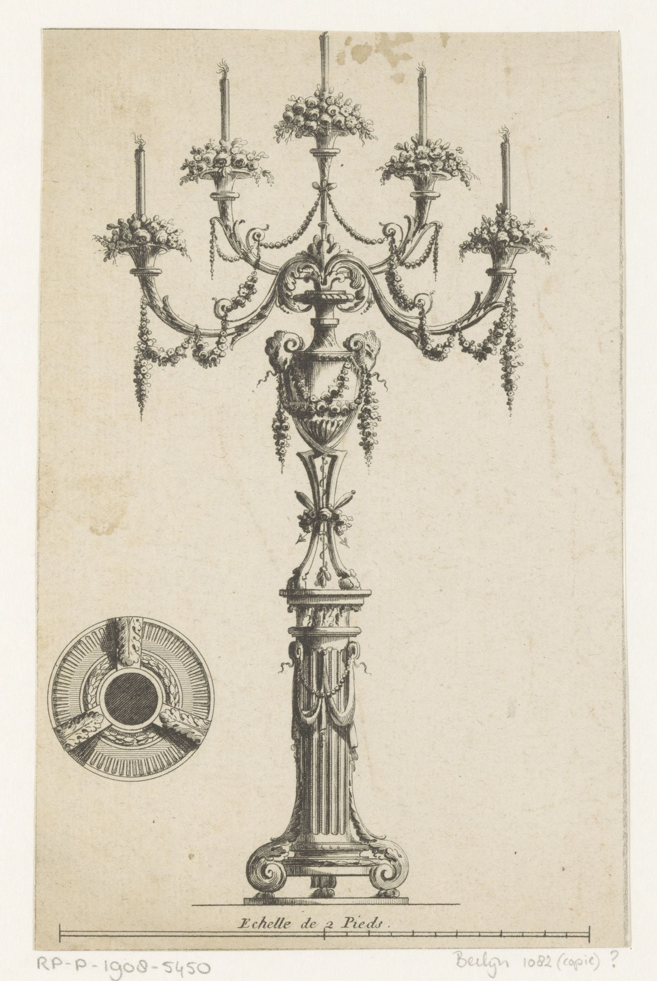Kandelaar met vaas by Anonymous