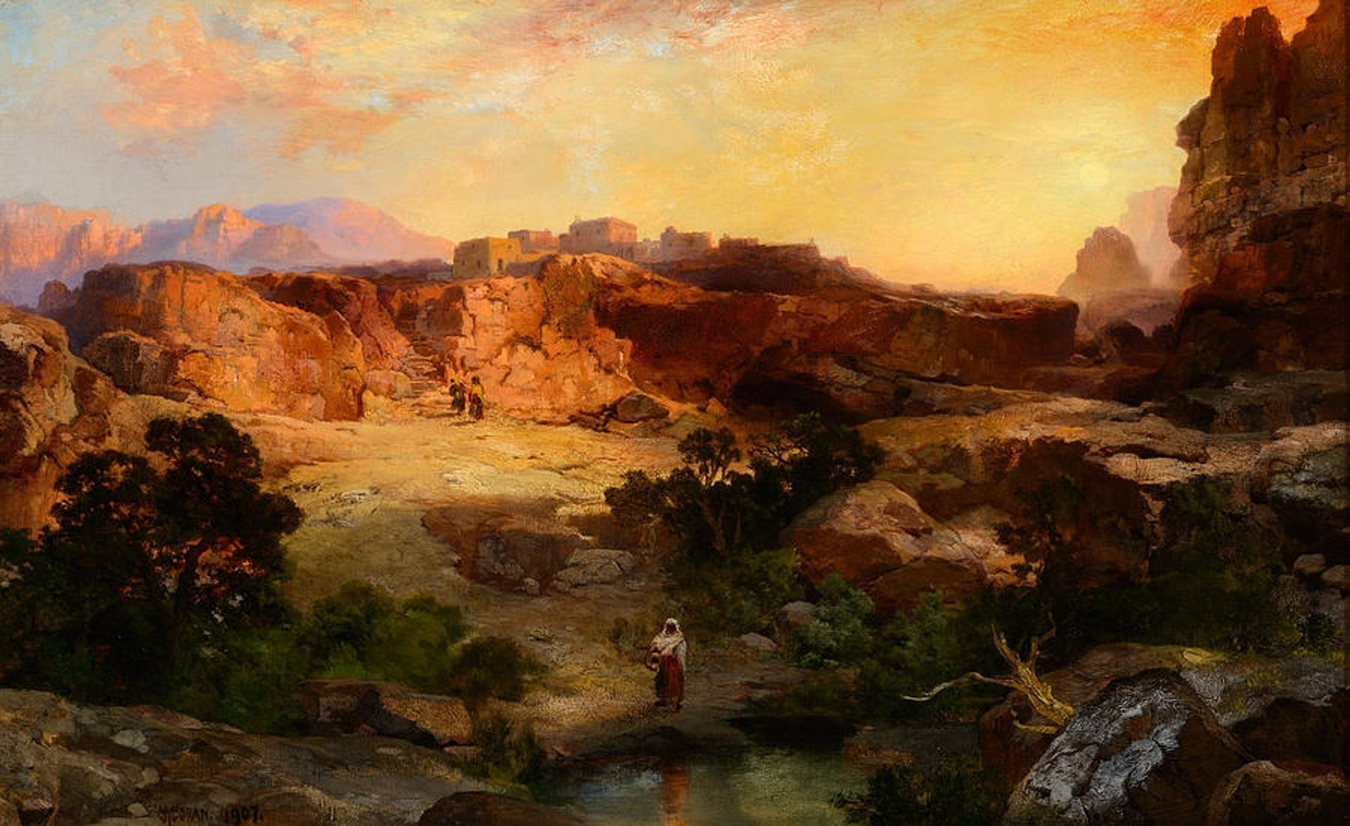 A Water Pocket Northern Arizona by Thomas Moran