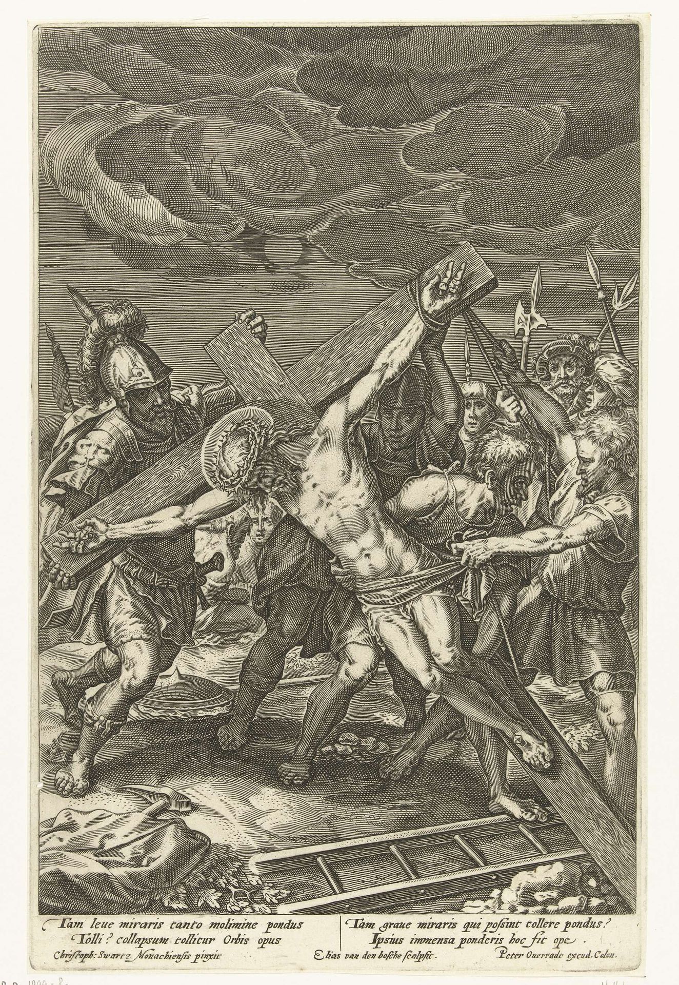 Kruisiging van Christus by Elias van den Bossche