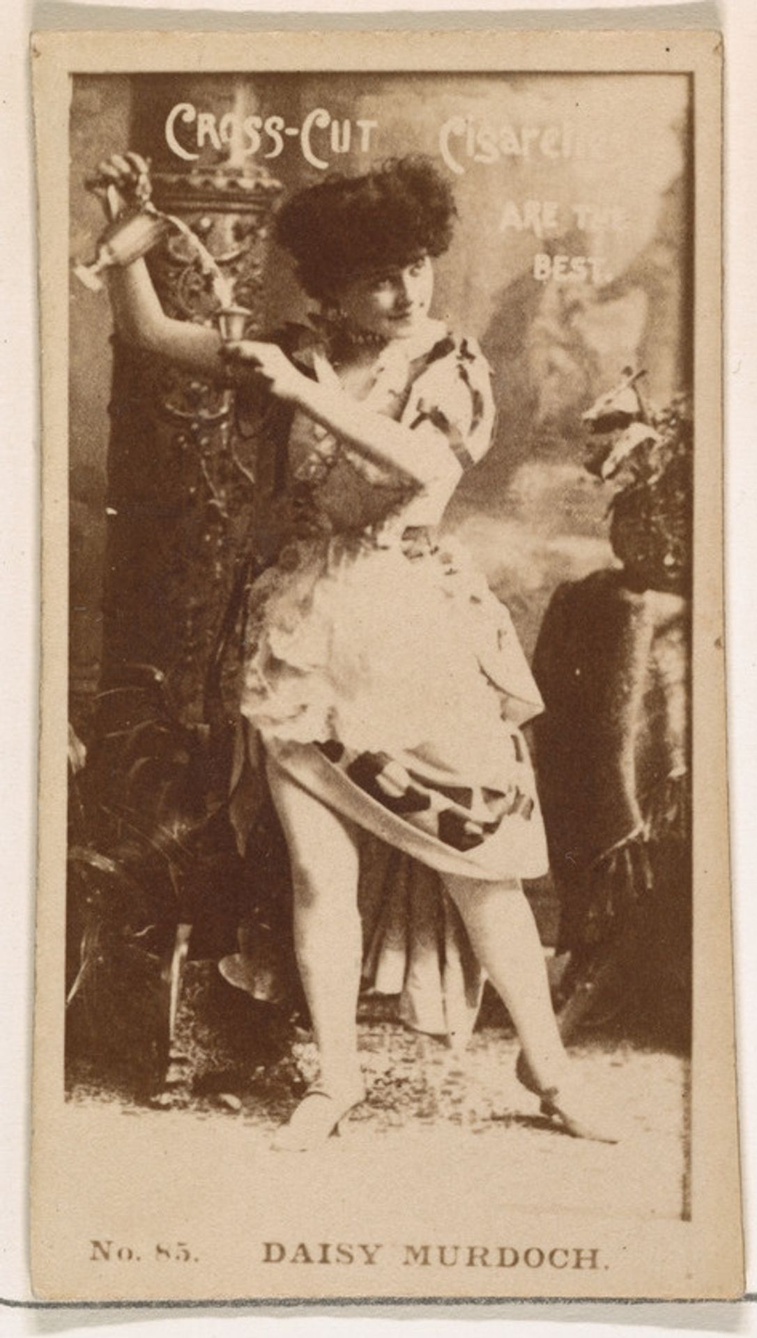 Card Number 85, Daisy Murdoch, from the Actors and Actresses series (N145-2) issued by Duke Sons & Co. to promote Cross Cut Cigarettes by W. Duke, Sons & Co.