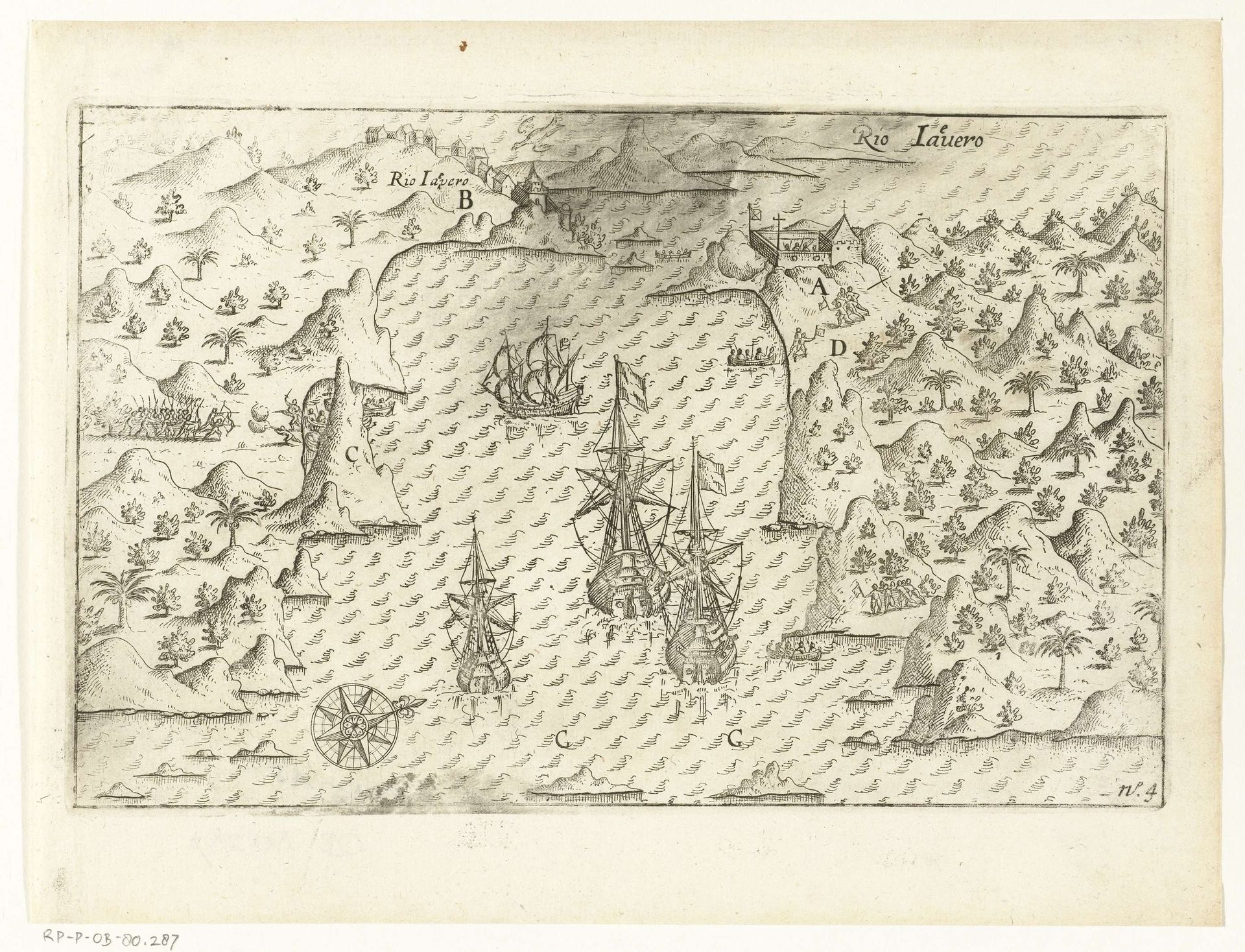 Aankomst in Rio de Janeiro, 1599 by Anonymous