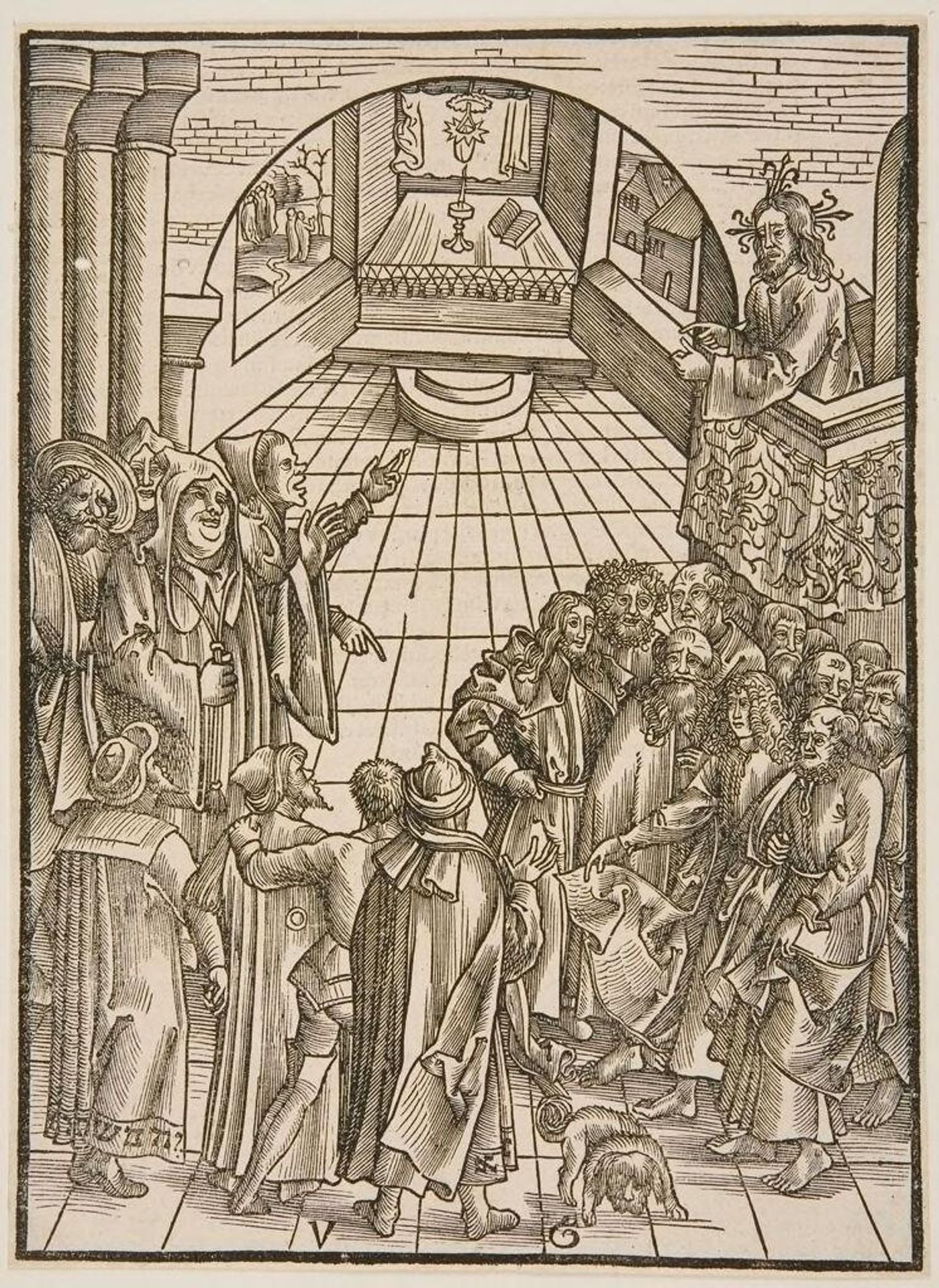 Christ Asked to Identify Himself by Ambrosius Holbein