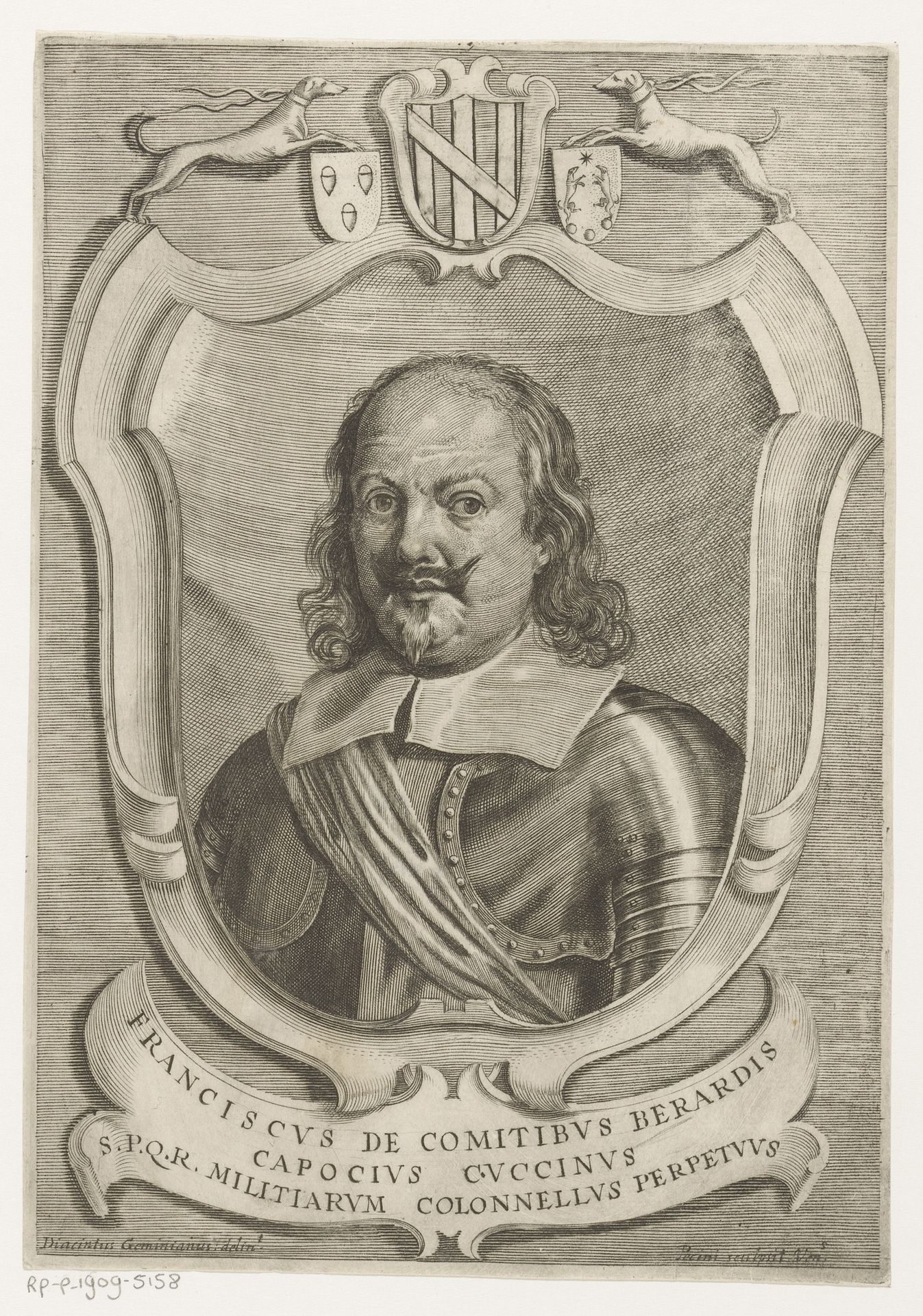 Portret van Franciscus Berardis by Giacomo Piccini