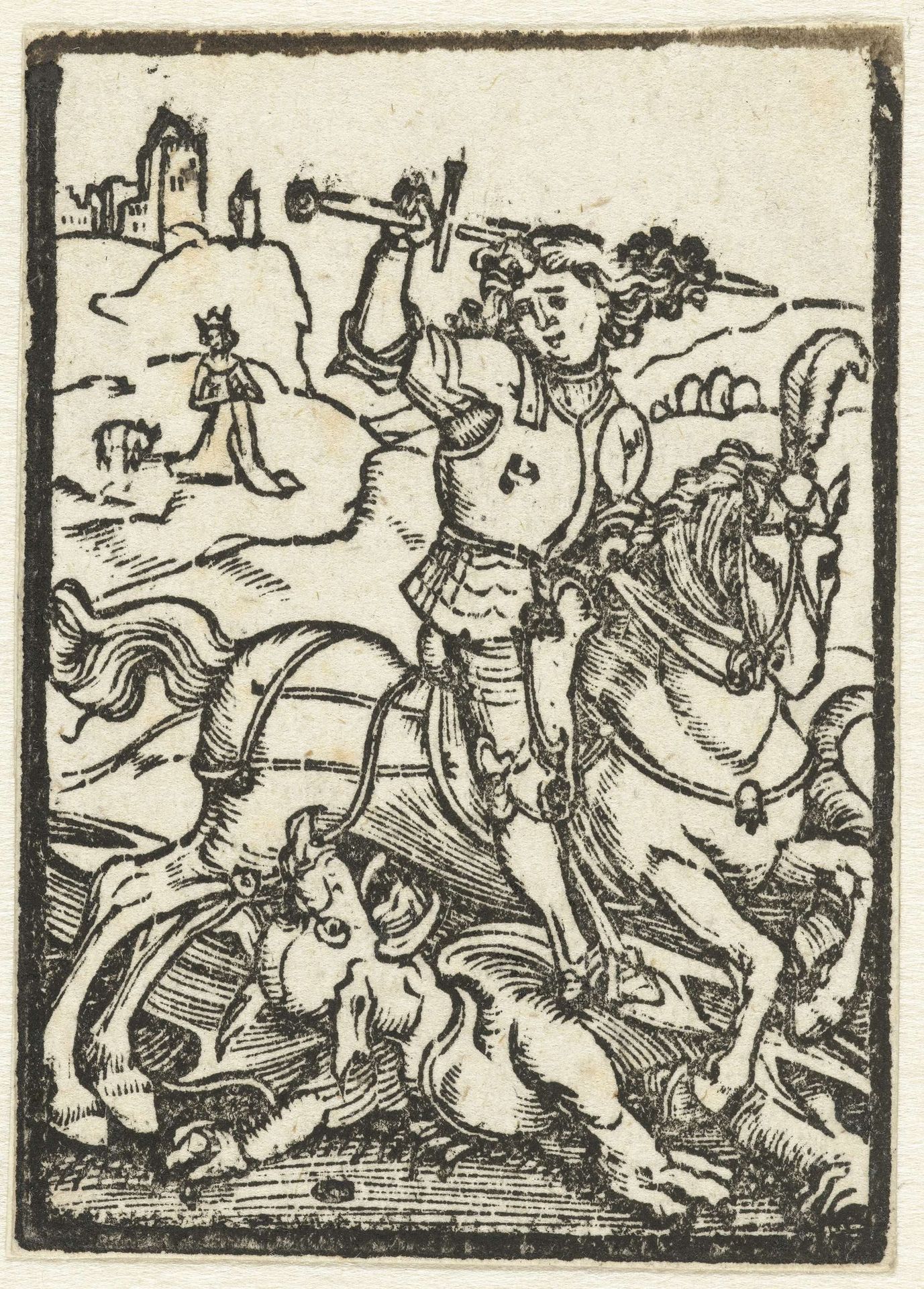 De Heilige Joris en de draak by Albrecht Durer