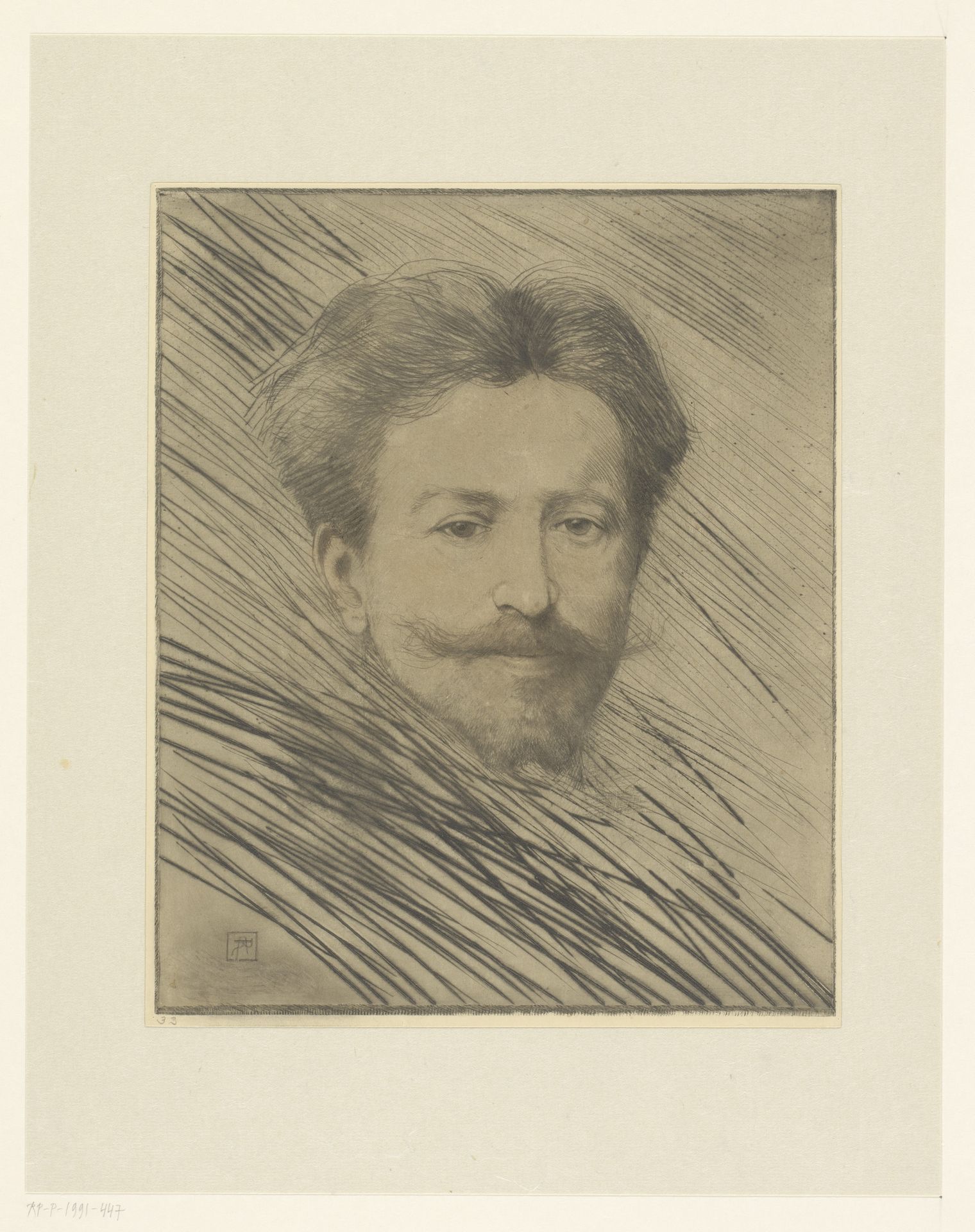 Portret van Félicien Rops by Armand Rassenfosse