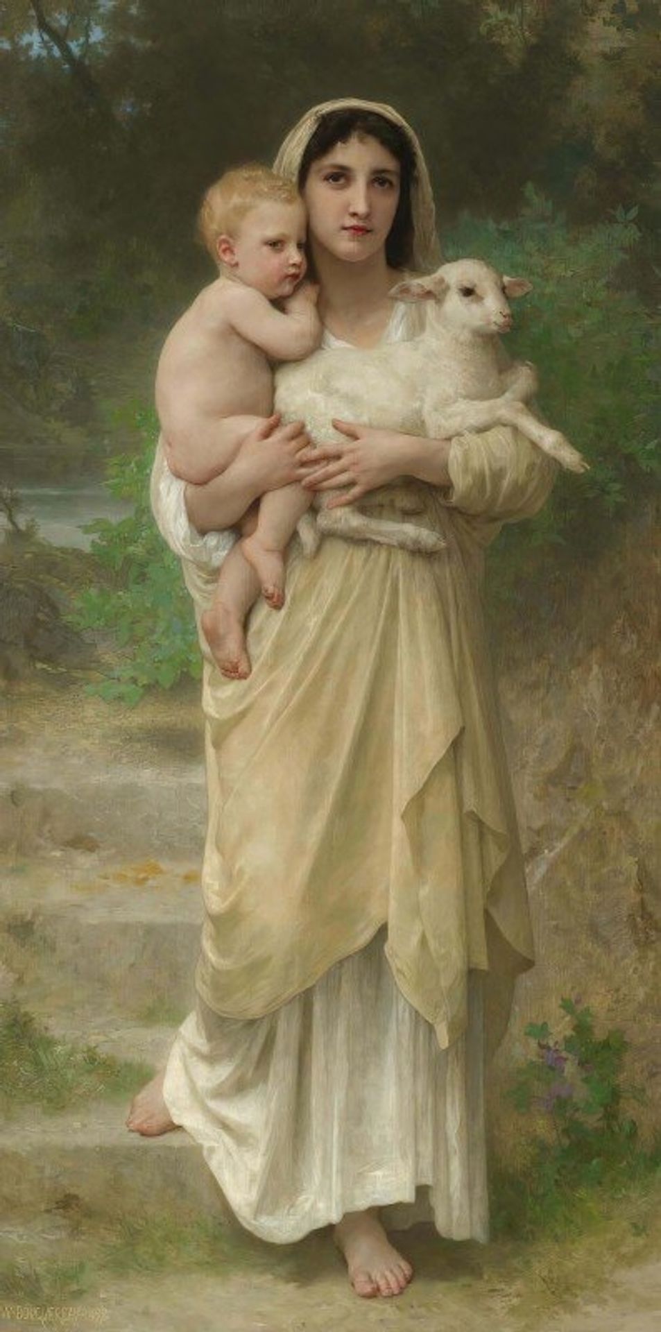 Les Agneaux by William Bouguereau